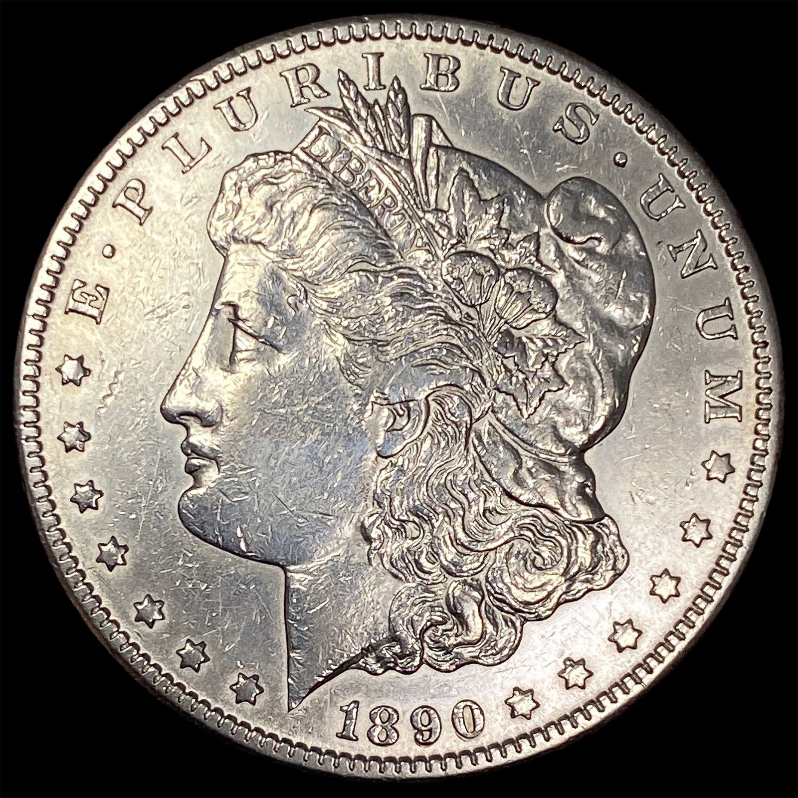 1890-CC Silver Morgan Dollar CLOSELY UNCIRCULATED: 1890-CC Silver Morgan Dollar CLOSELY UNCIRCULATED