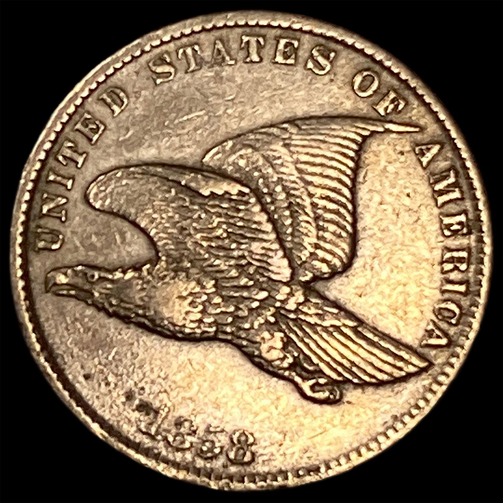 1858 Flying Eagle Cent CLOSELY UNCIRCULATED (1 of 2)