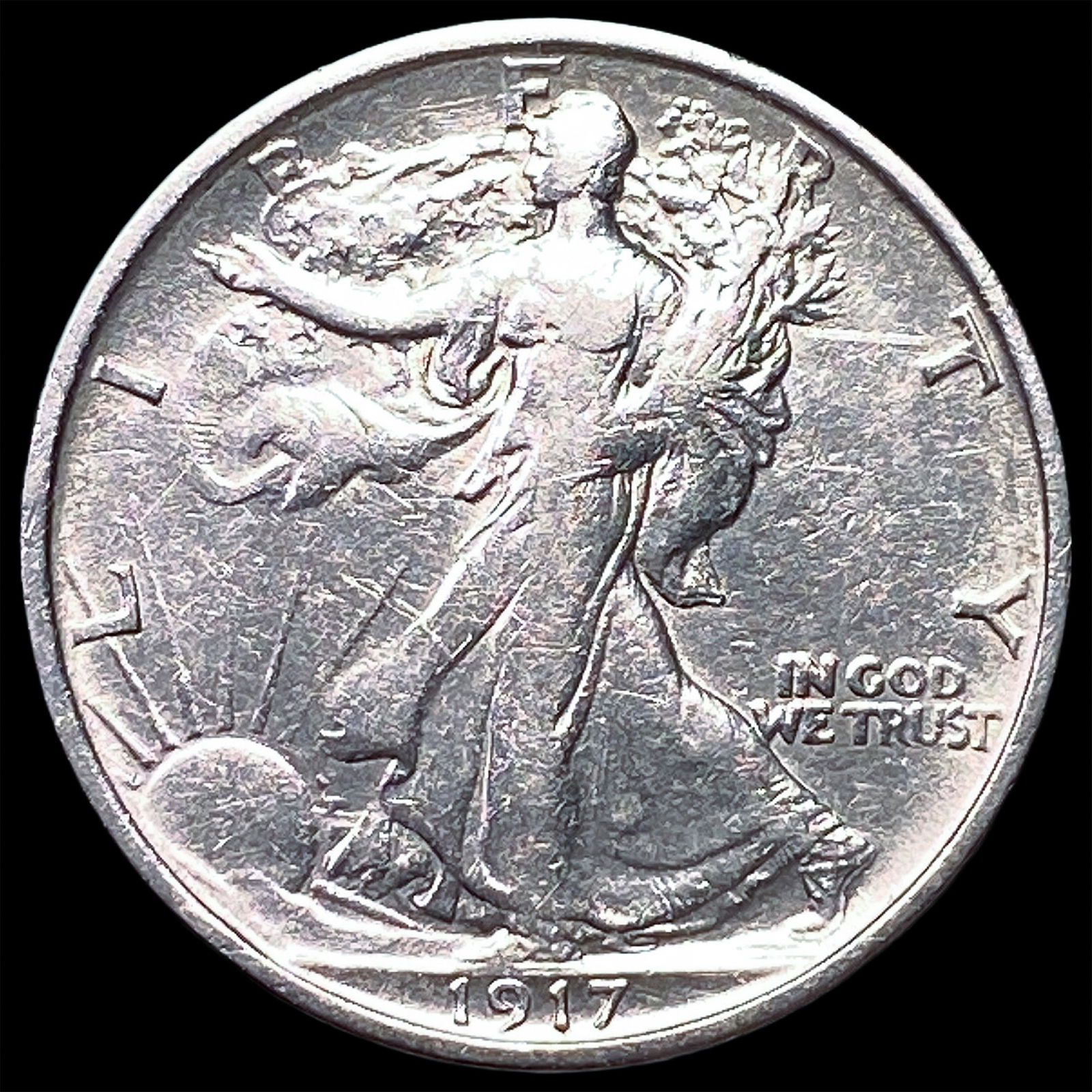 1917-S Walking Liberty Half Dollar NEARLY UNCIRCULATED (1 of 2)