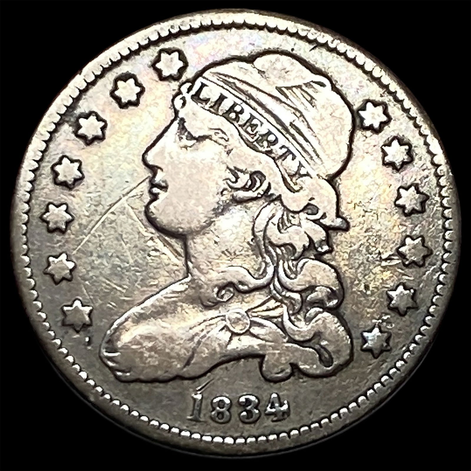 1834 Silver Capped Bust Quarter NEARLY UNCIRCULATED (1 of 2)