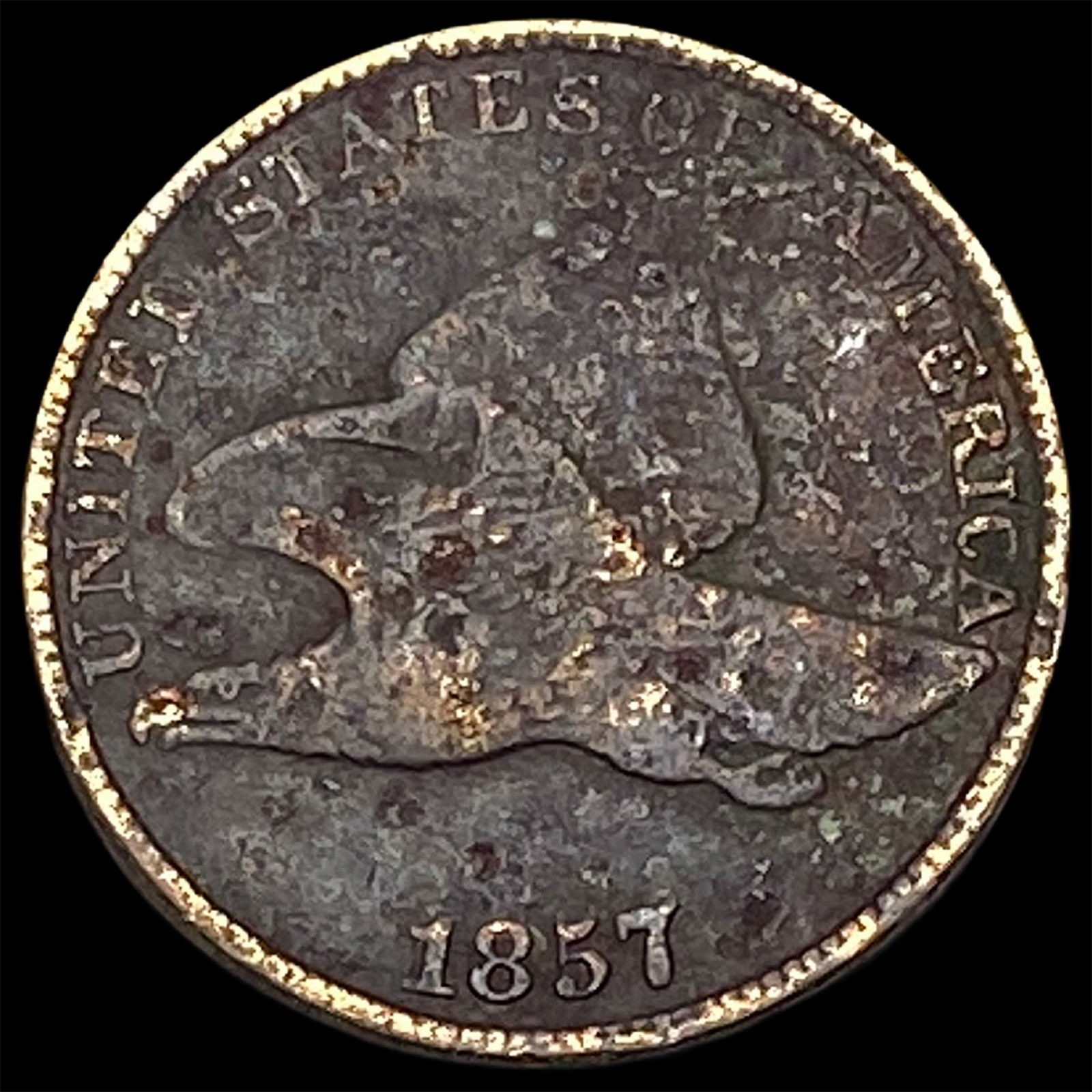 1857 Copper-Nickel Flying Eagle Cent HIGH GRADE (1 of 2)