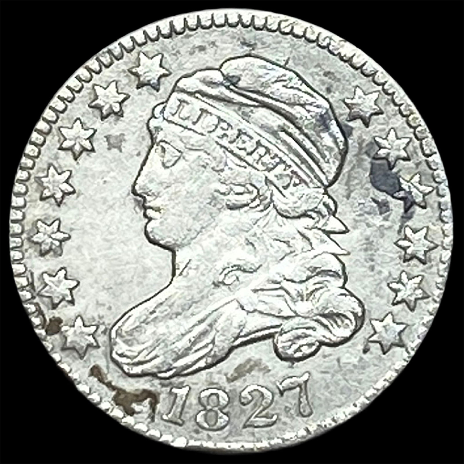 1827 Silver Capped Bust Dime NEARLY UNCIRCULATED (1 of 2)