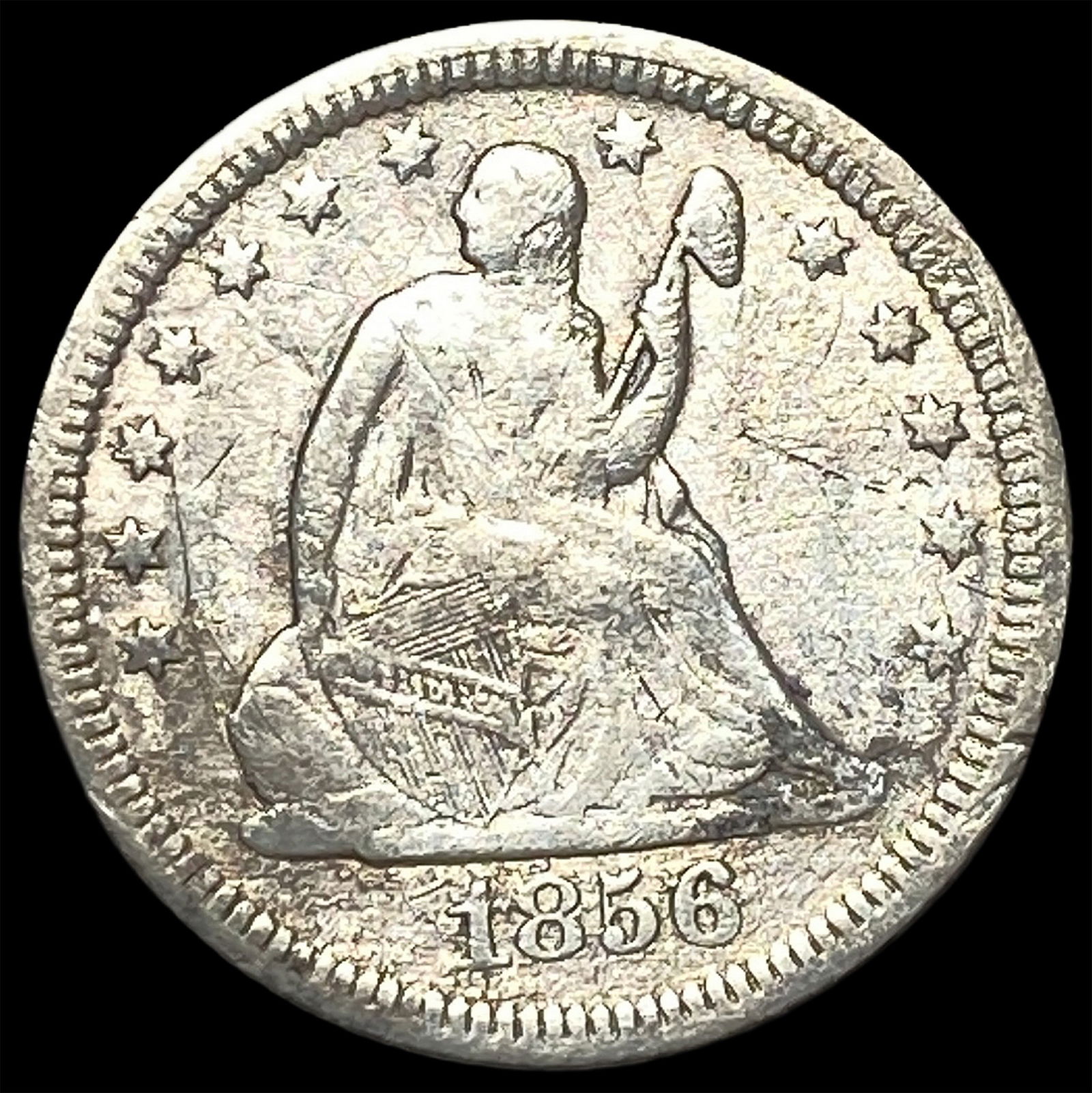1856 Seated Liberty Quarter ABOUT UNCIRCULATED: 1856 Seated Liberty Quarter ABOUT UNCIRCULATED