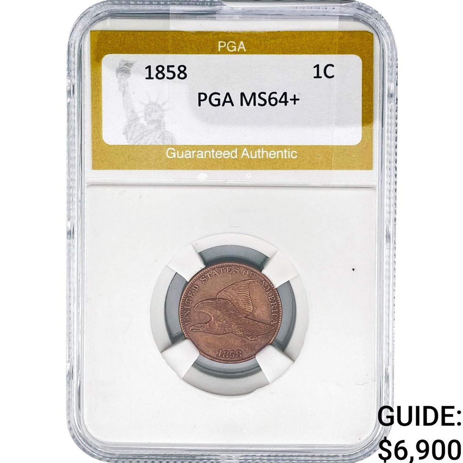 1858 Flying Eagle Cent PGA MS64+ (1 of 2)