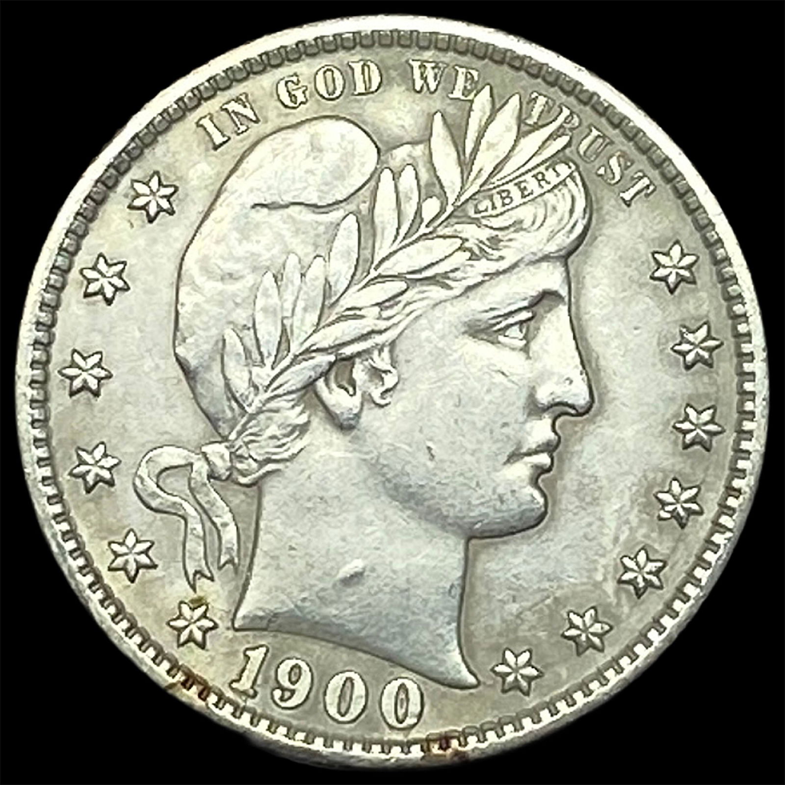 1900-S Silver Barber Quarter UNCIRCULATED: 1900-S Silver Barber Quarter UNCIRCULATED
