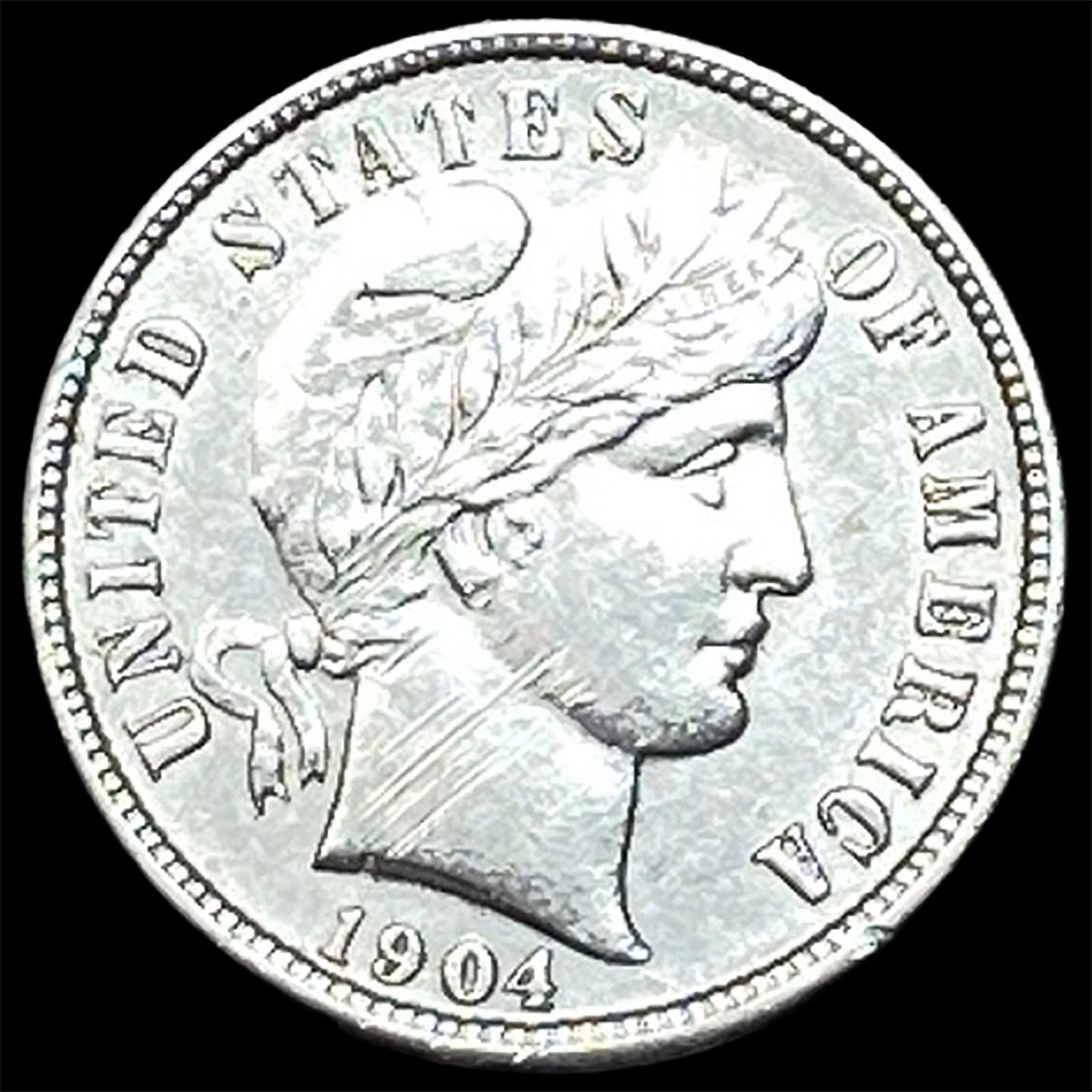 1904 Silver Barber Dime CLOSELY UNCIRCULATED: 1904 Silver Barber Dime CLOSELY UNCIRCULATED