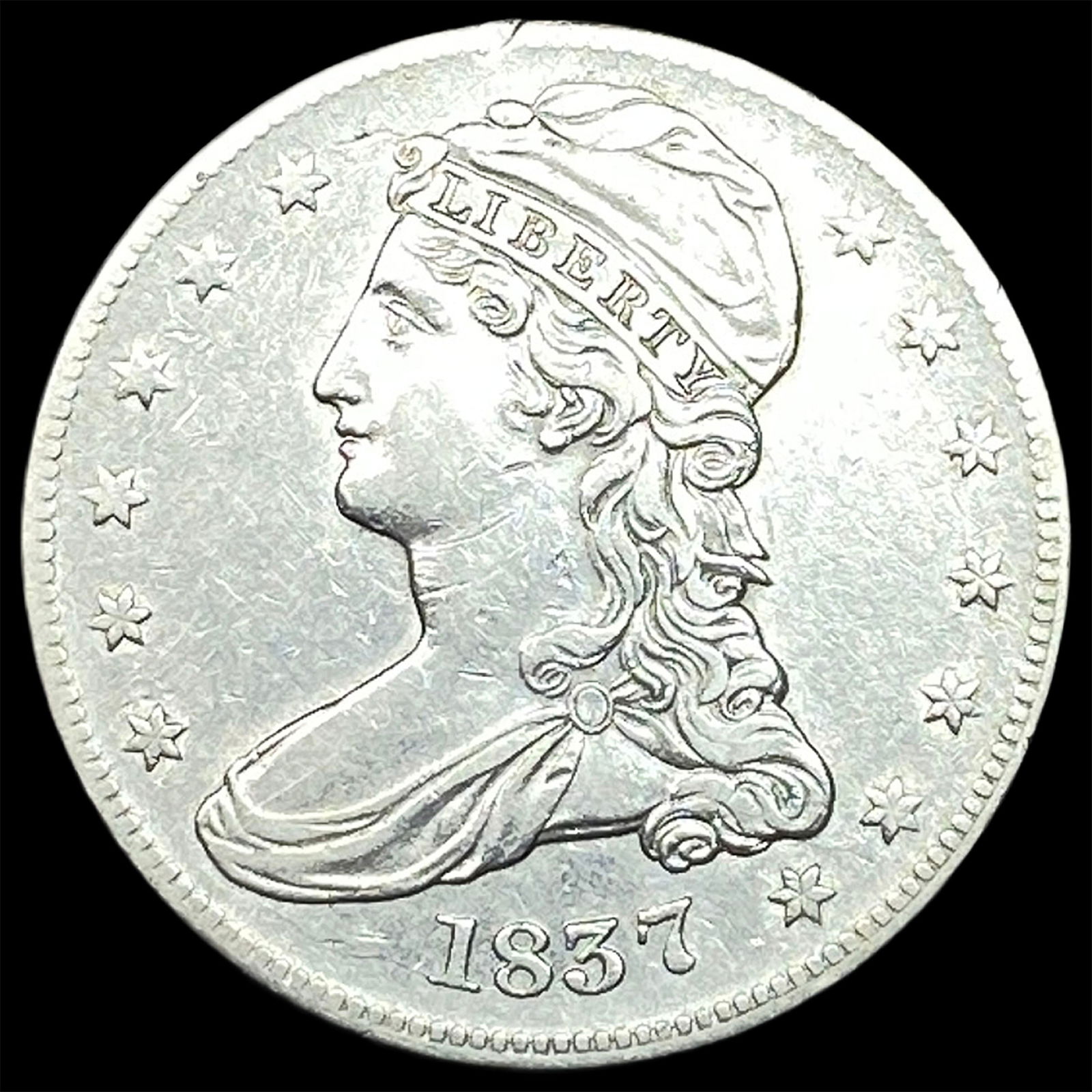 1837 Capped Bust Half Dollar NEARLY UNCIRCULATED (1 of 2)