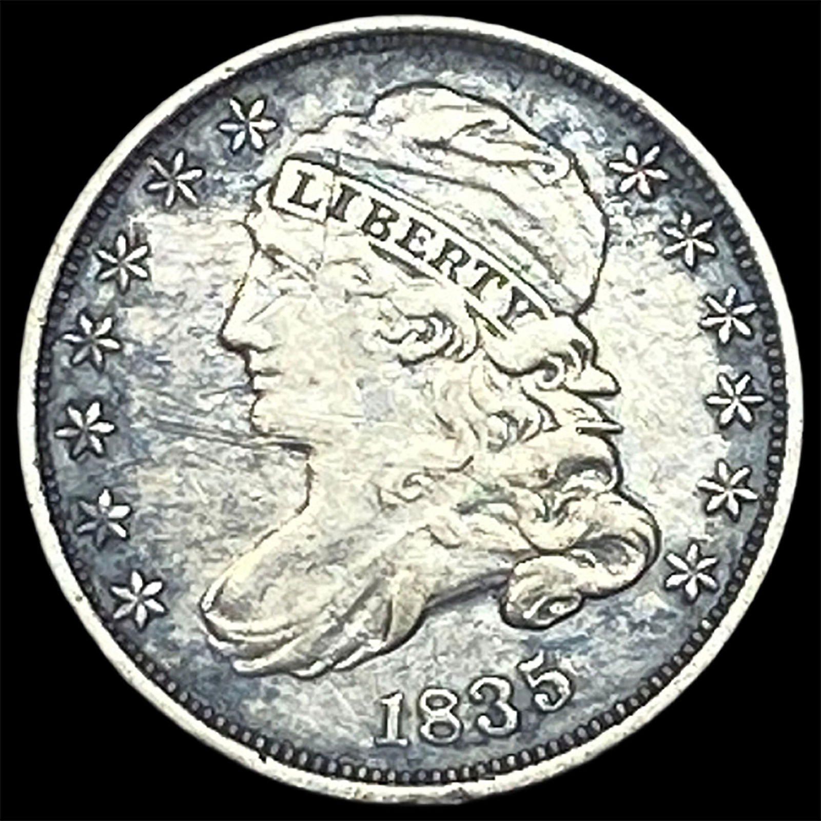 1835 Capped Bust Dime NEARLY UNCIRCULATED: 1835 Capped Bust Dime NEARLY UNCIRCULATED
