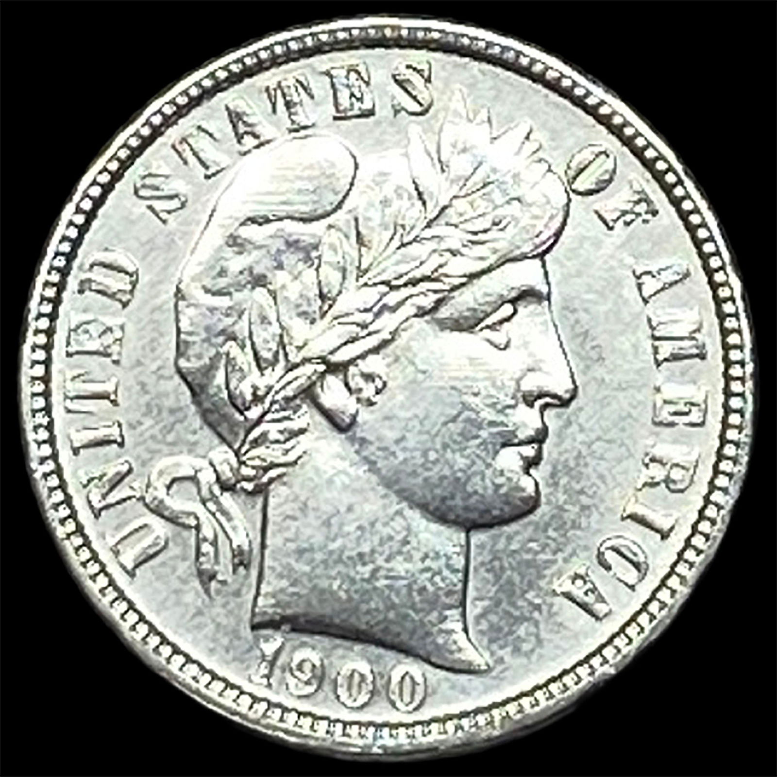 1900-O Silver Barber Dime CLOSELY UNCIRCULATED: 1900-O Silver Barber Dime CLOSELY UNCIRCULATED