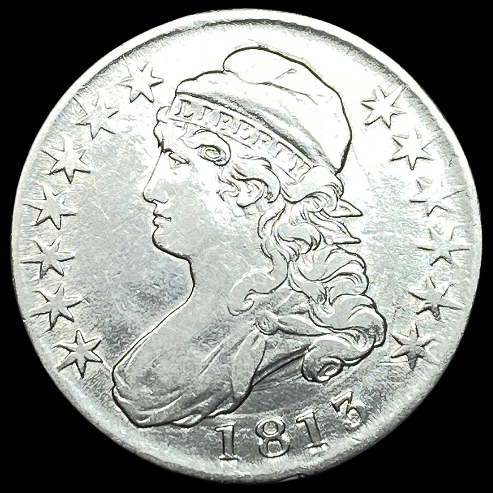 1813 Capped Bust Half Dollar NEARLY UNCIRCULATED: 1813 Capped Bust Half Dollar NEARLY UNCIRCULATED