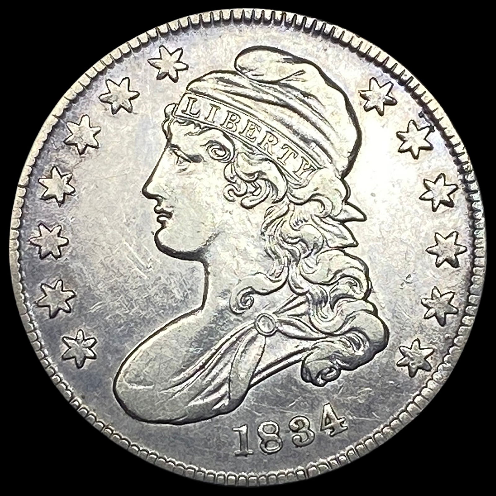 1834 Capped Bust Half Dollar NEARLY UNCIRCULATED (1 of 2)