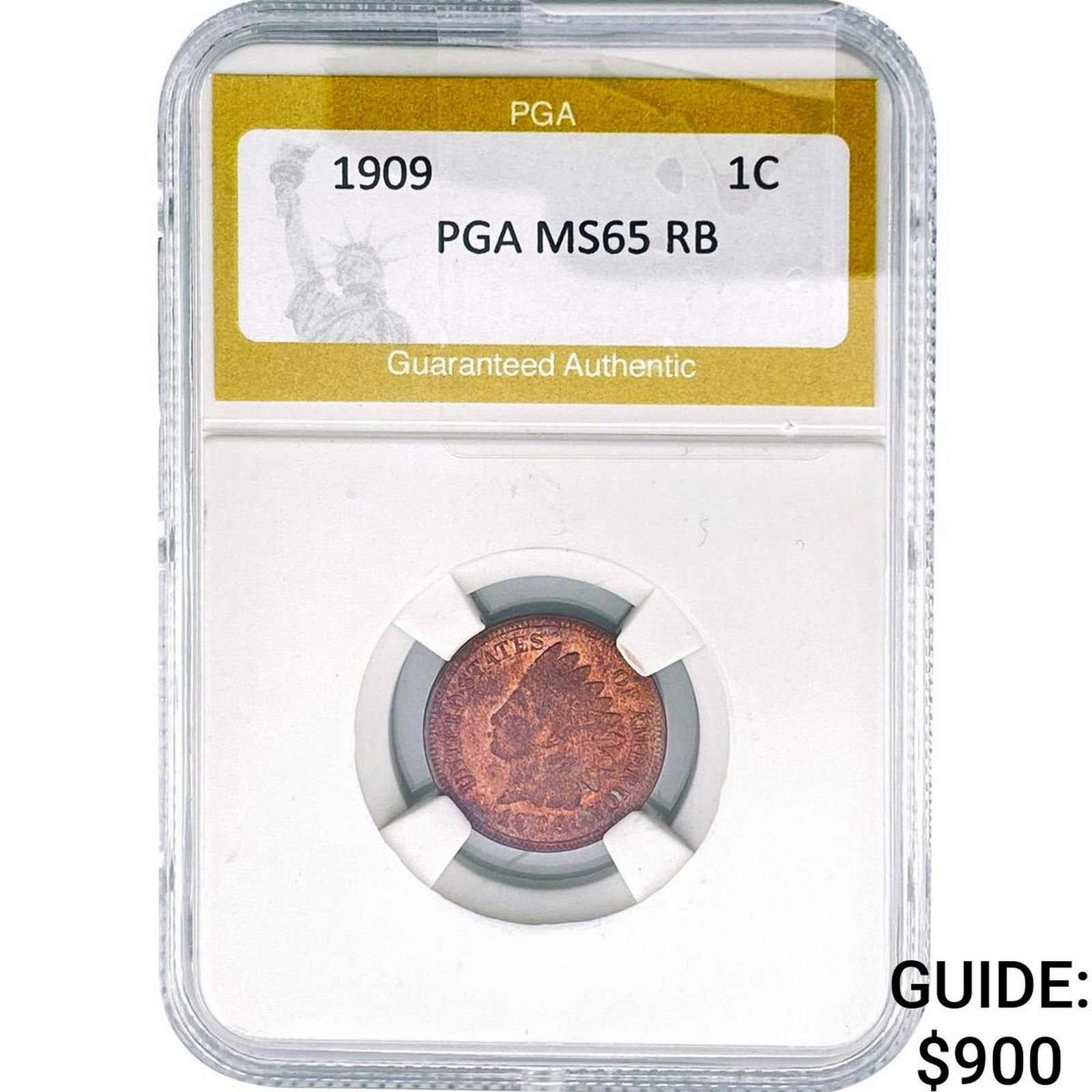 1909 Indian Head Cent PGA MS65 RB (1 of 2)