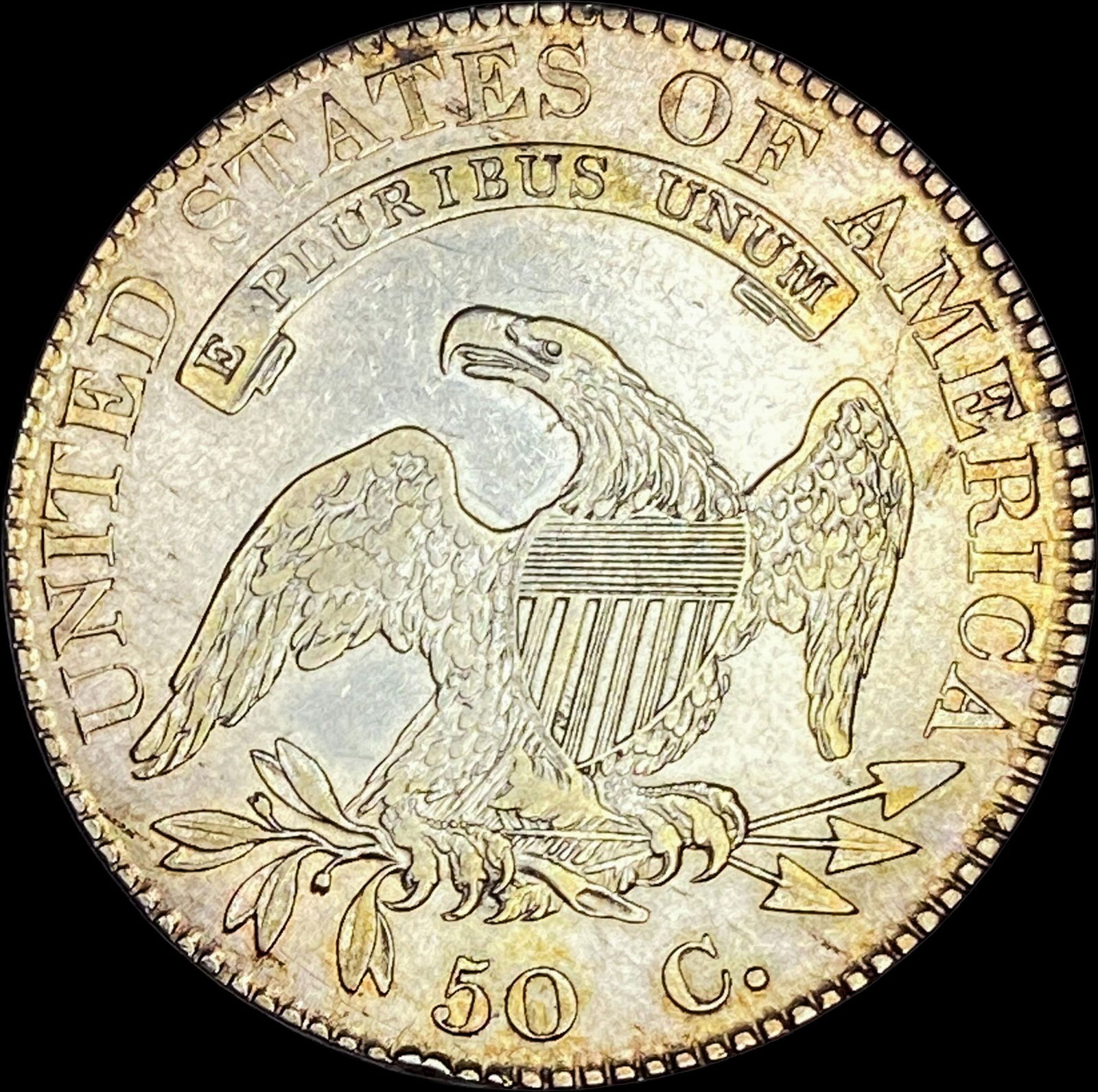 1819 Silver Capped Bust Half Dollar CLOSELY UNCIRCULATED - 2