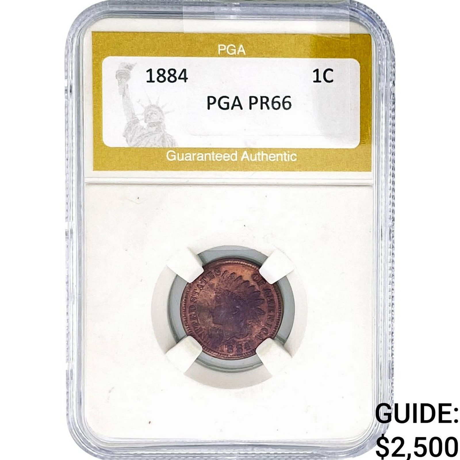 1884 Indian Head Cent PGA PR66: 1884 Indian Head Cent PGA PR66