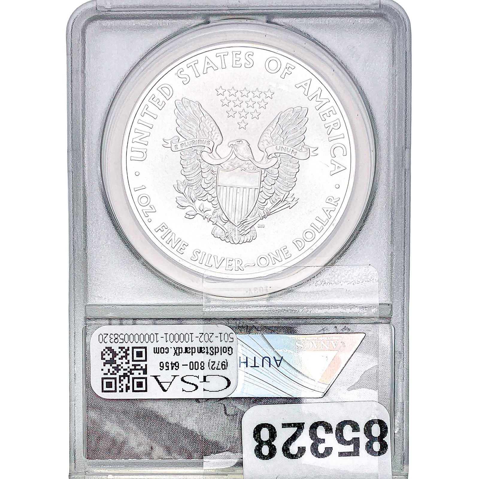 2008 Silver Eagle ANACS MS69 - 2