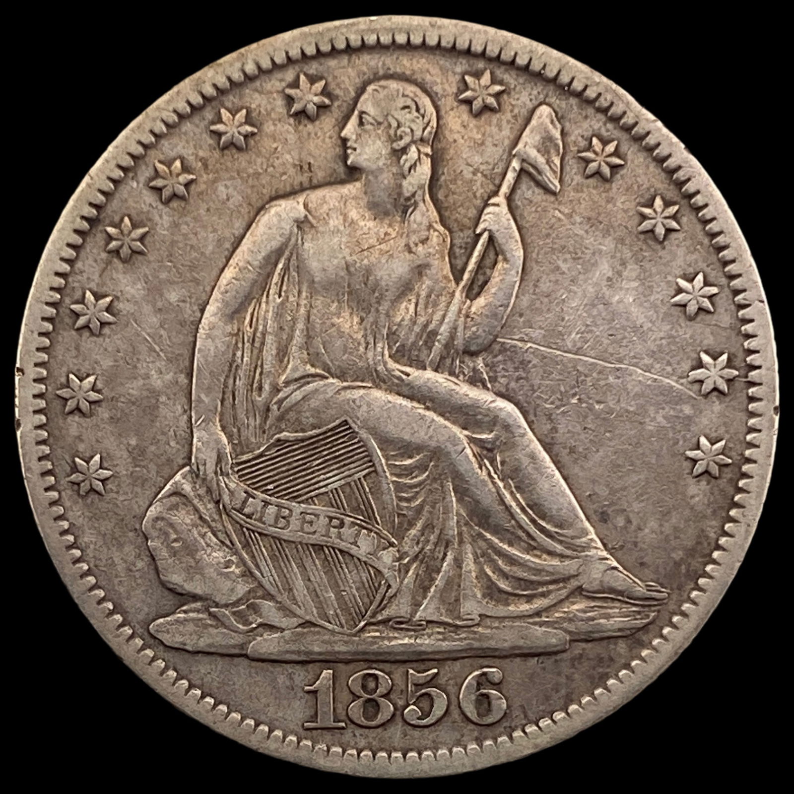 1856-O Seated Liberty Half Dollar ABOUT UNCIRCULATED: 1856-O Seated Liberty Half Dollar ABOUT UNCIRCULATED