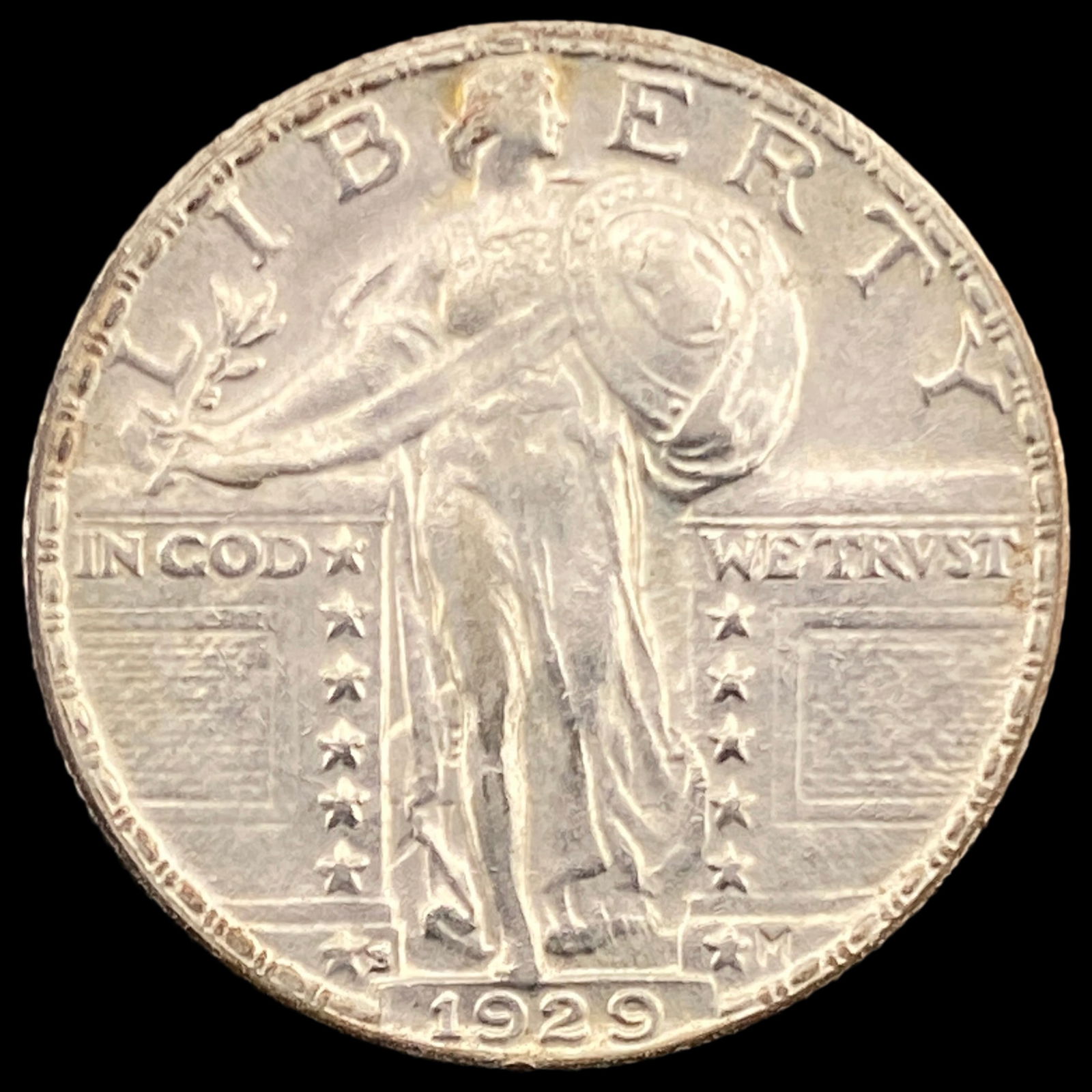 1929-S Standing Liberty Silver Quarter CHOICE AU: 1929-S Standing Liberty Silver Quarter CHOICE AU