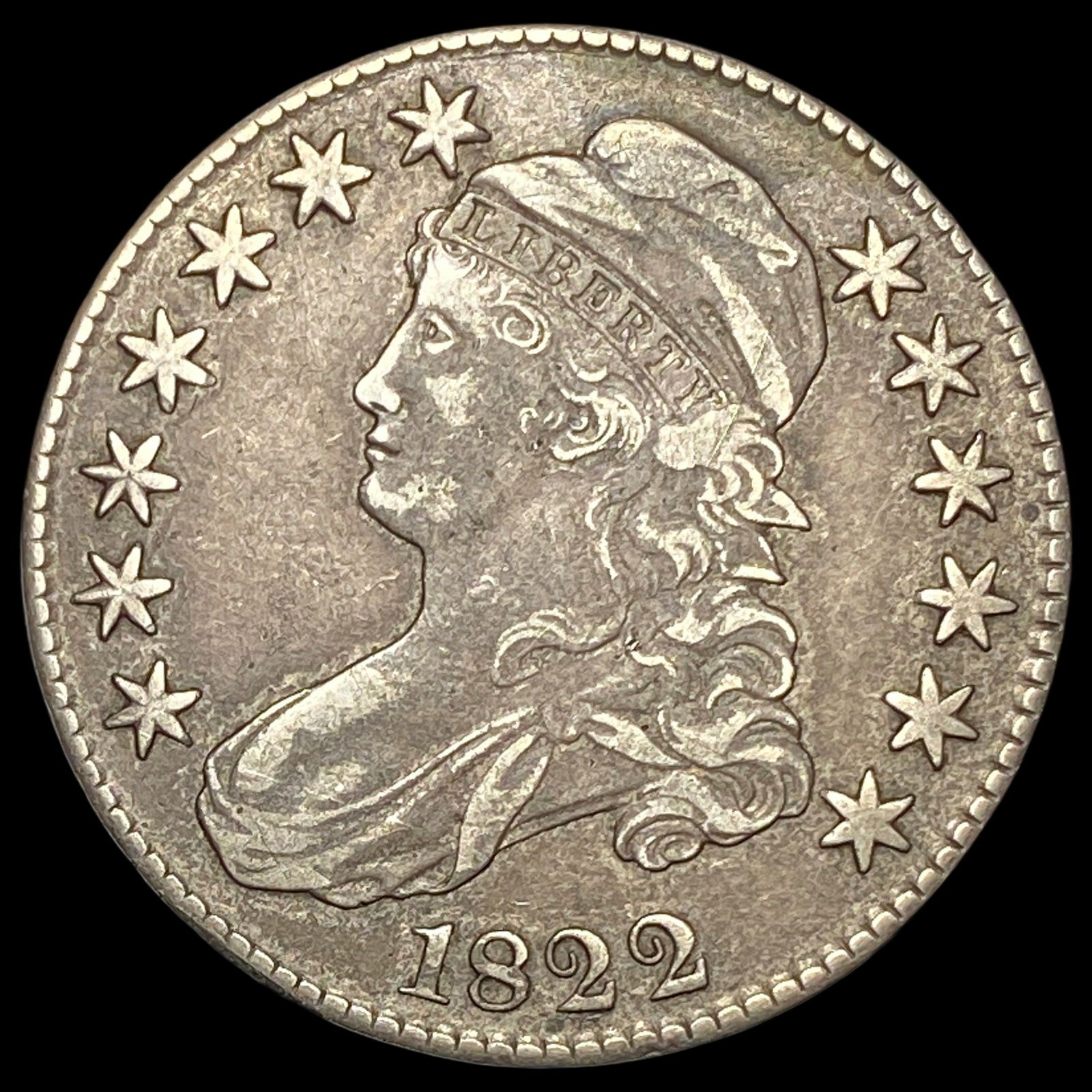 1822 Capped Bust Half Dollar ABOUT UNCIRCULATED (1 of 2)