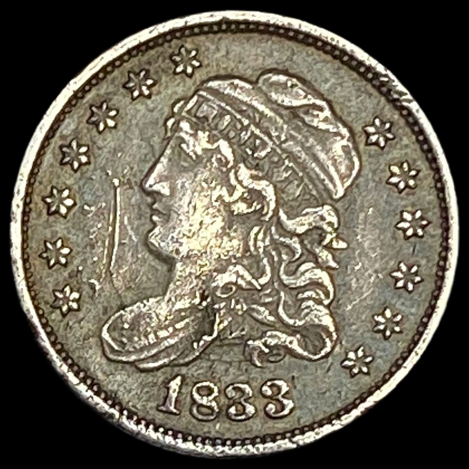 1833 Capped Bust Half Dime NEARLY UNCIRCULATED (1 of 2)