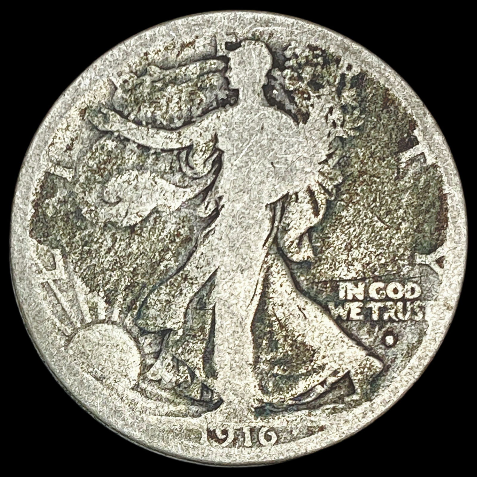 1916-S Walking Liberty Half Dollar NICELY CIRCULATED: 1916-S Walking Liberty Half Dollar NICELY CIRCULATED