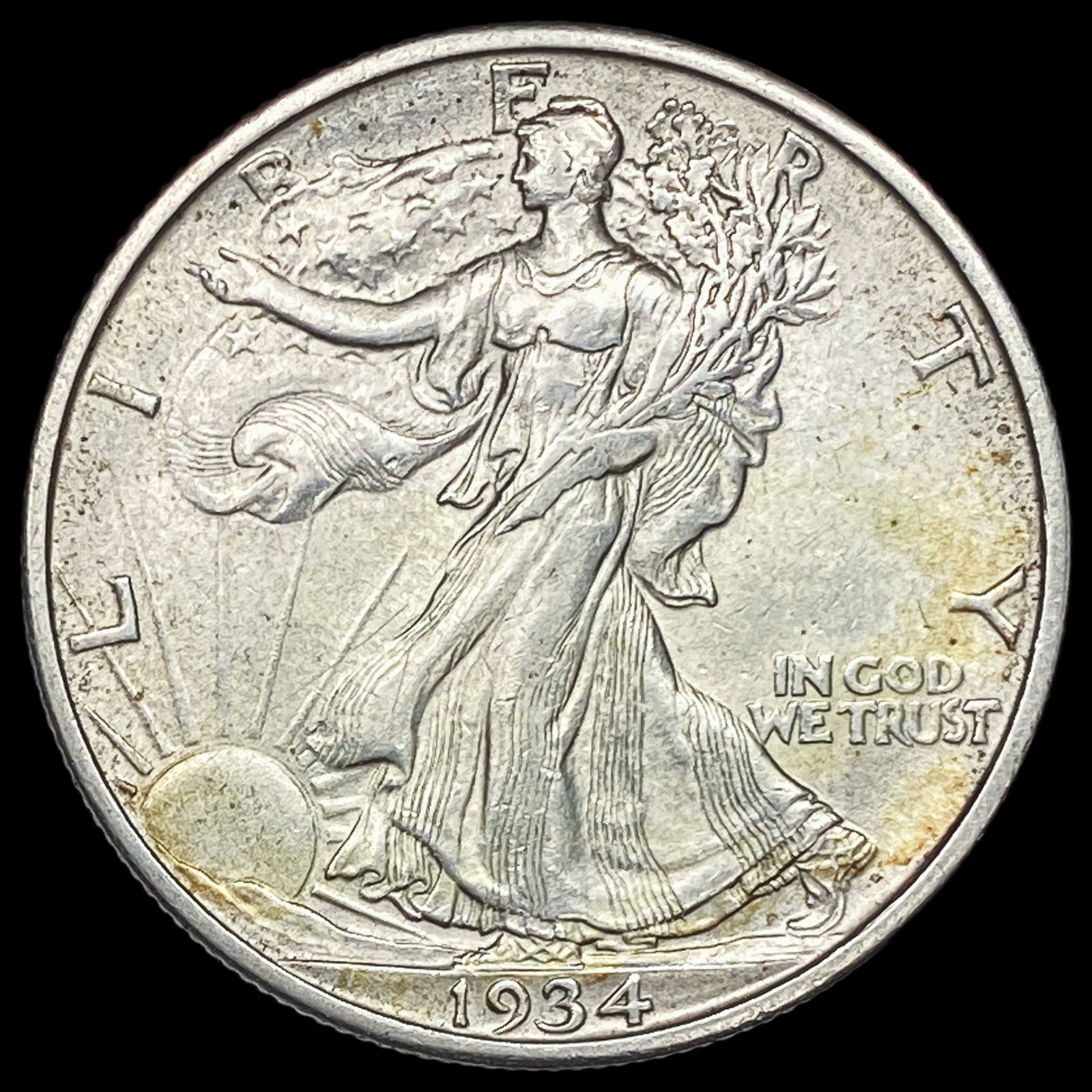1934-S Walking Liberty Half Dollar CHOICE AU: 1934-S Walking Liberty Half Dollar CHOICE AU