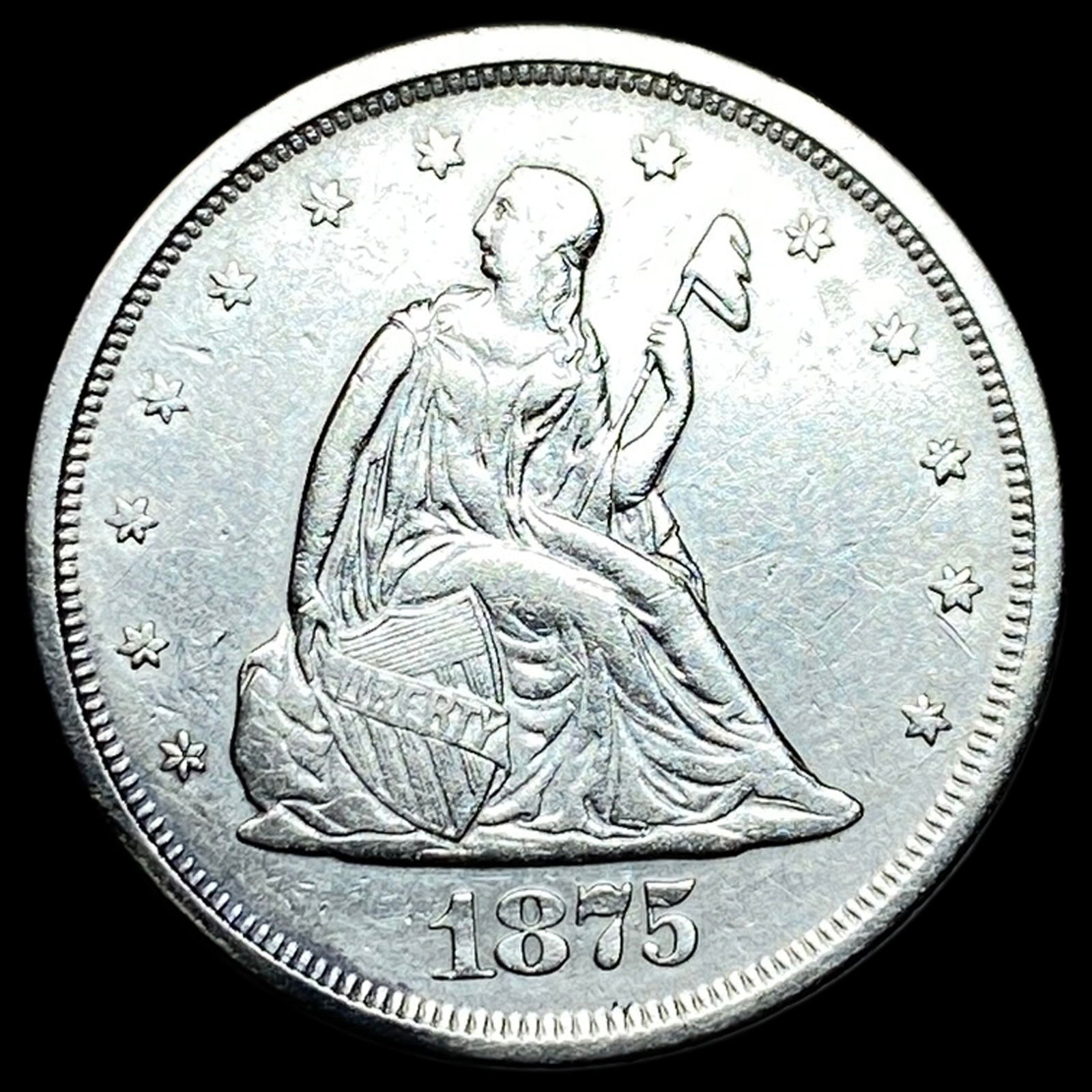 1875-S Silver Twenty Cents NEARLY UNCIRCULATED (1 of 2)