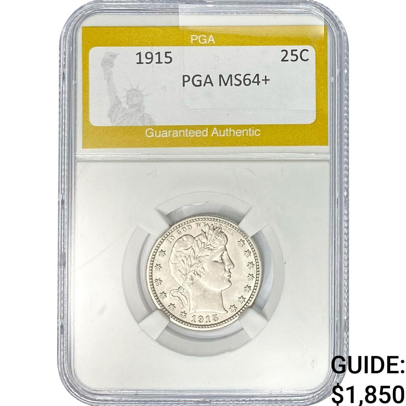 1915 Barber Quarter PGA MS64+ (1 of 2)
