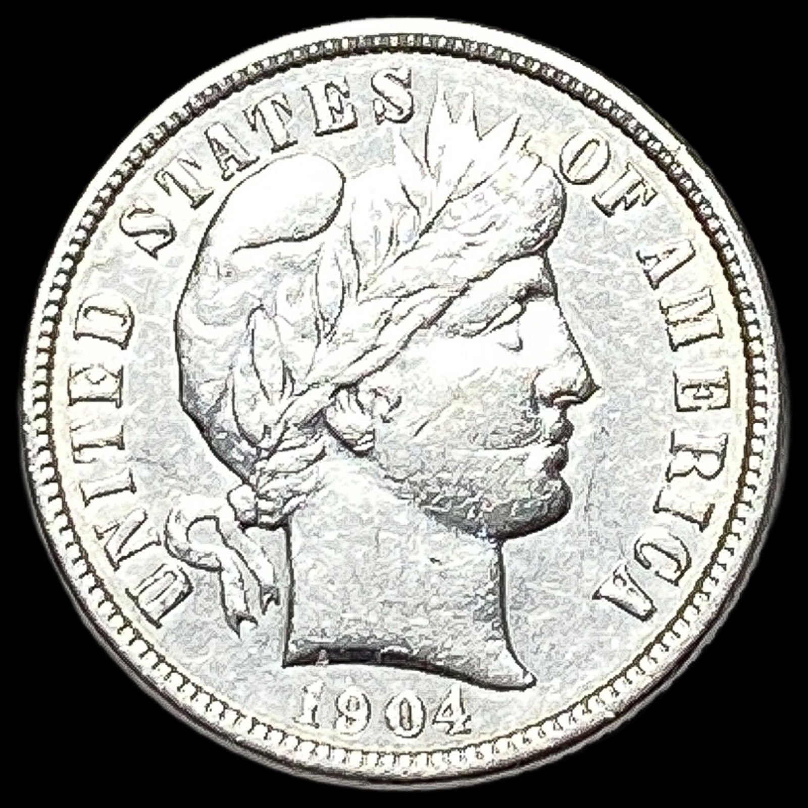 1904-S Silver Barber Dime CLOSELY UNCIRCULATED: 1904-S Silver Barber Dime CLOSELY UNCIRCULATED