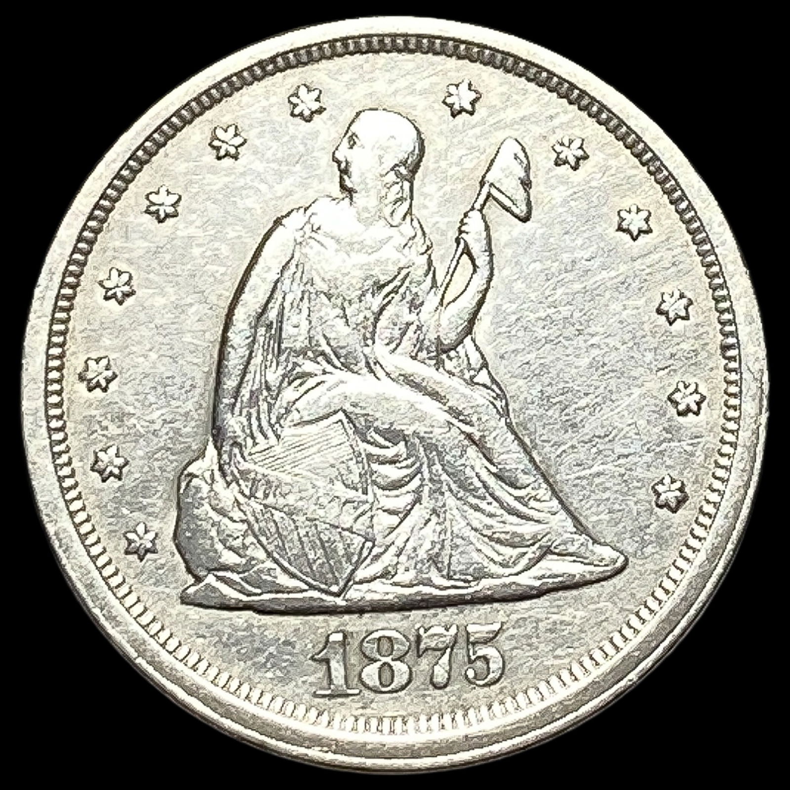 1875-S Silver Twenty Cents NEARLY UNCIRCULATED (1 of 2)