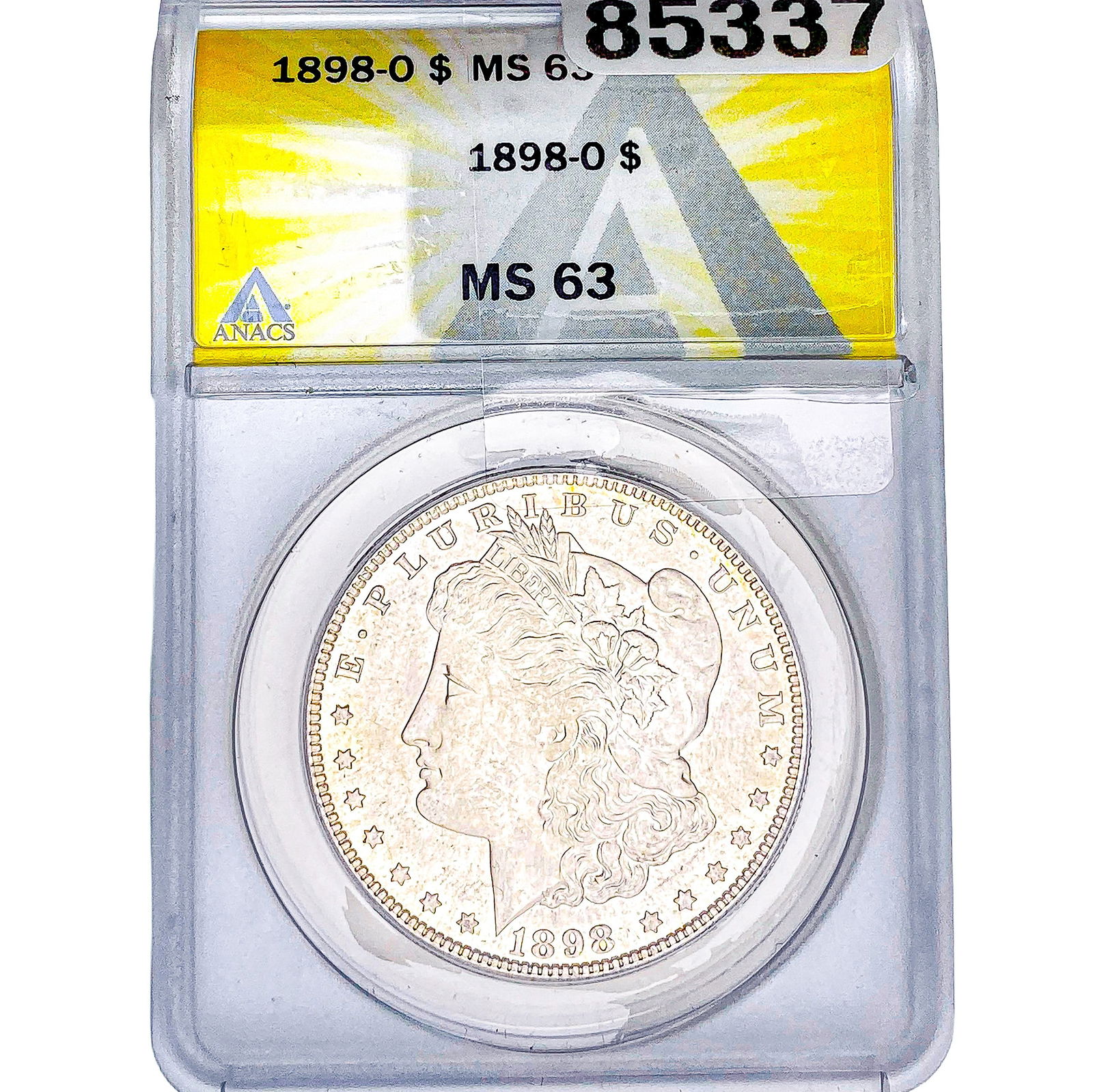 1898-O Morgan Silver Dollar ANACS MS63: 1898-O Morgan Silver Dollar ANACS MS63