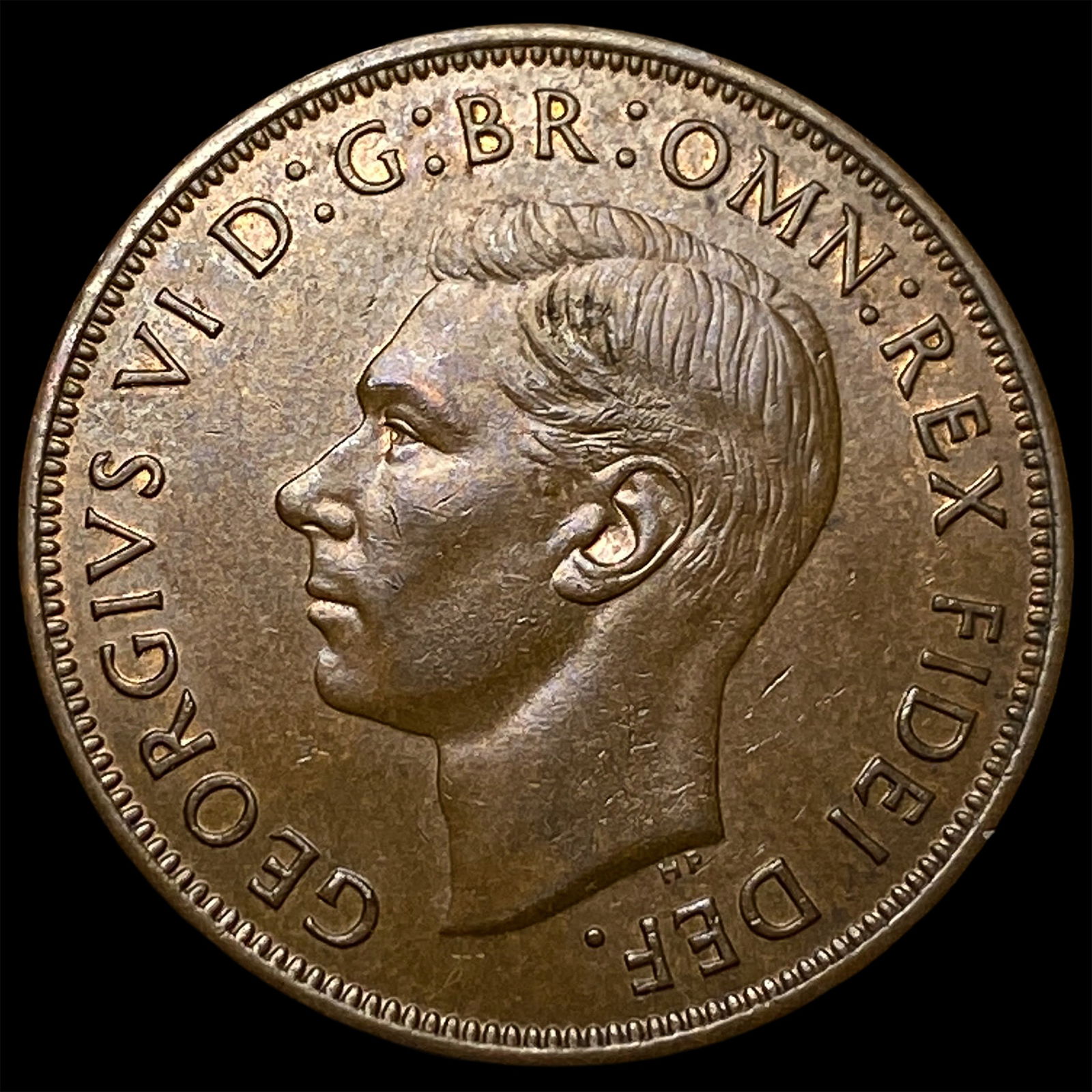 1957 Great Britain George VI Copper Penny GEM BU: 1957 Great Britain George VI Copper Penny GEM BU