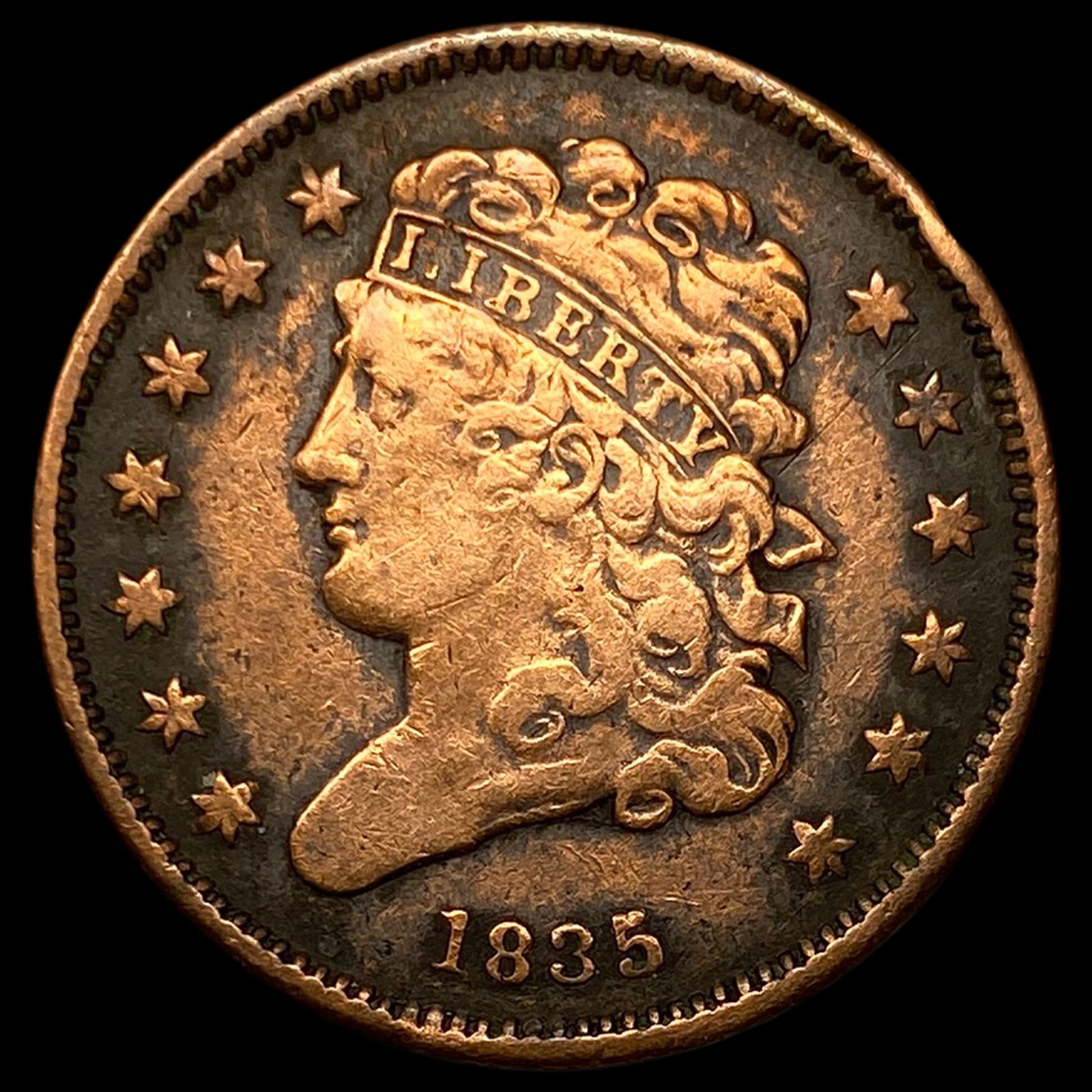 1835 Classic Head Half Cent ABOUT UNCIRCULATED (1 of 2)