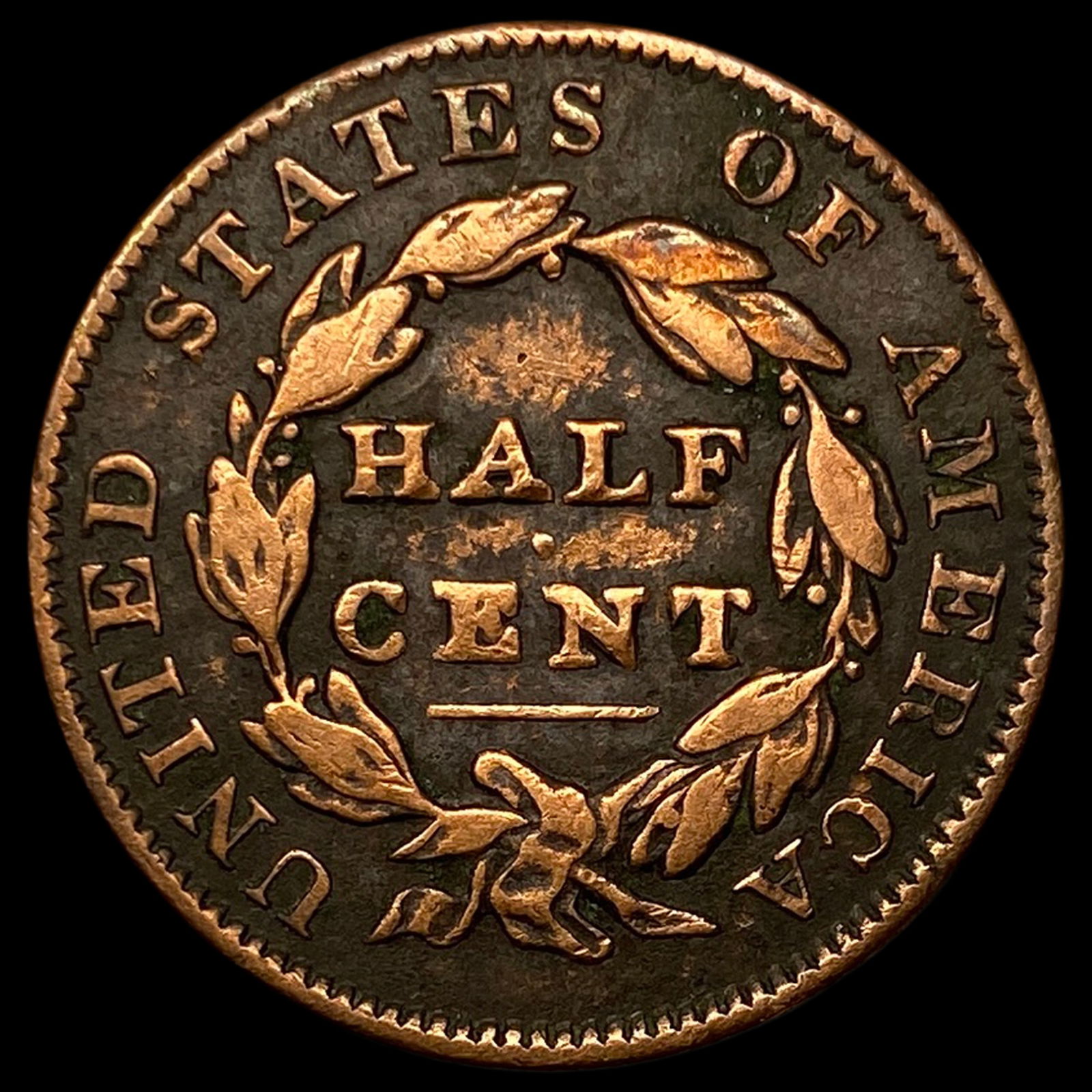 1835 Classic Head Half Cent ABOUT UNCIRCULATED - 2