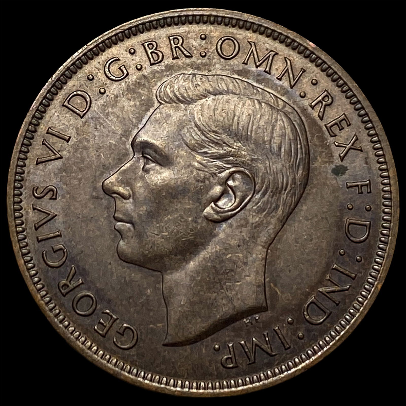 1944 Great Britain George VI Copper Penny HIGH GRADE: 1944 Great Britain George VI Copper Penny HIGH GRADE