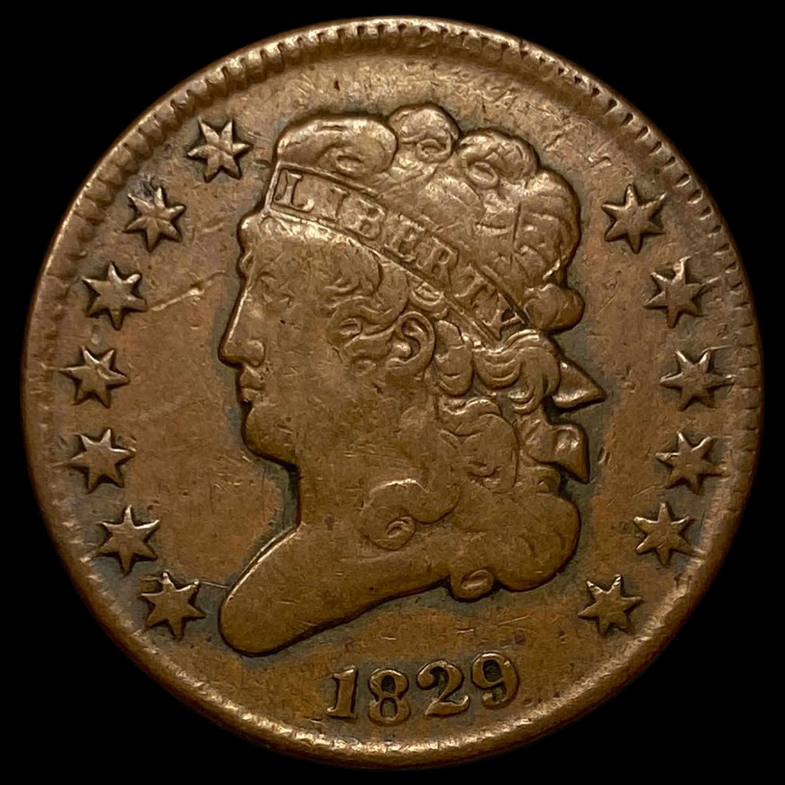 1829 Classic Head Half Cent LIGHTLY CIRCULATED: 1829 Classic Head Half Cent LIGHTLY CIRCULATED