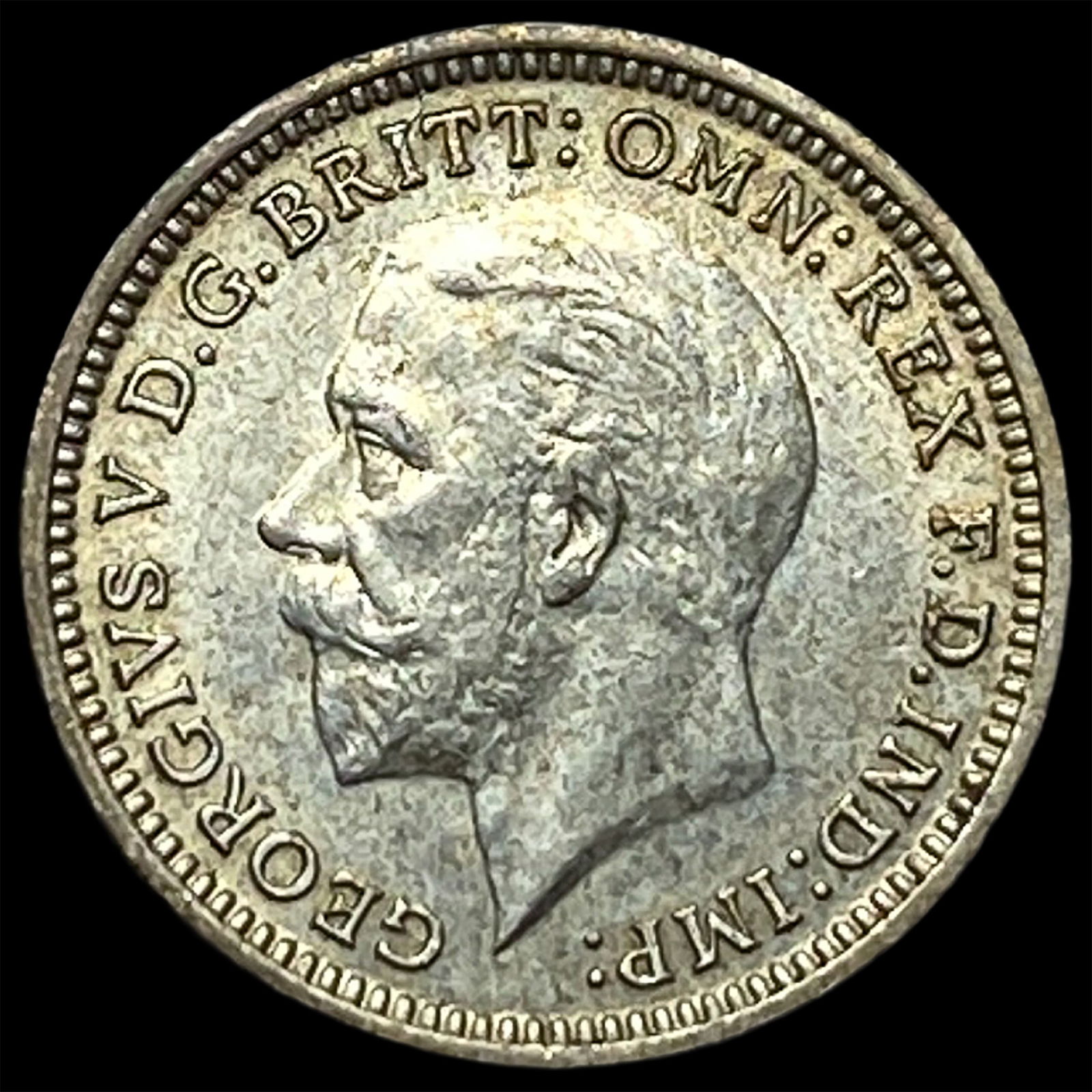 1936 Great Britain King George V Silver 3 Pence HIGH GRADE: 1936 Great Britain King George V Silver 3 Pence HIGH GRADE