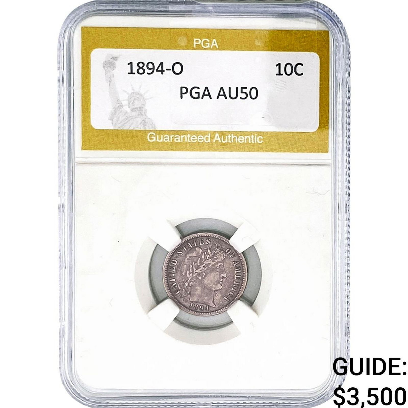 1894-O Barber Dime PGA AU50 (1 of 2)