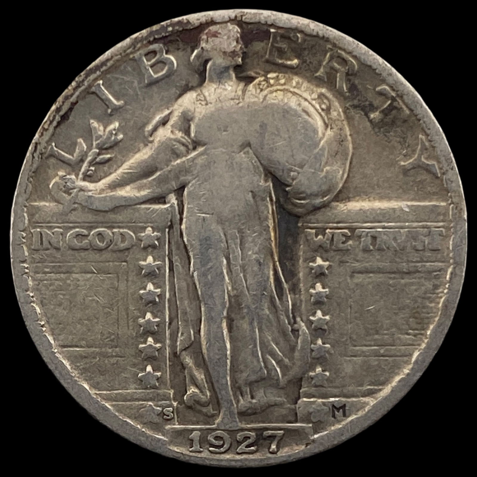 1927-S Standing Liberty Quarter LIGHTLY CIRCULATED: 1927-S Standing Liberty Quarter LIGHTLY CIRCULATED