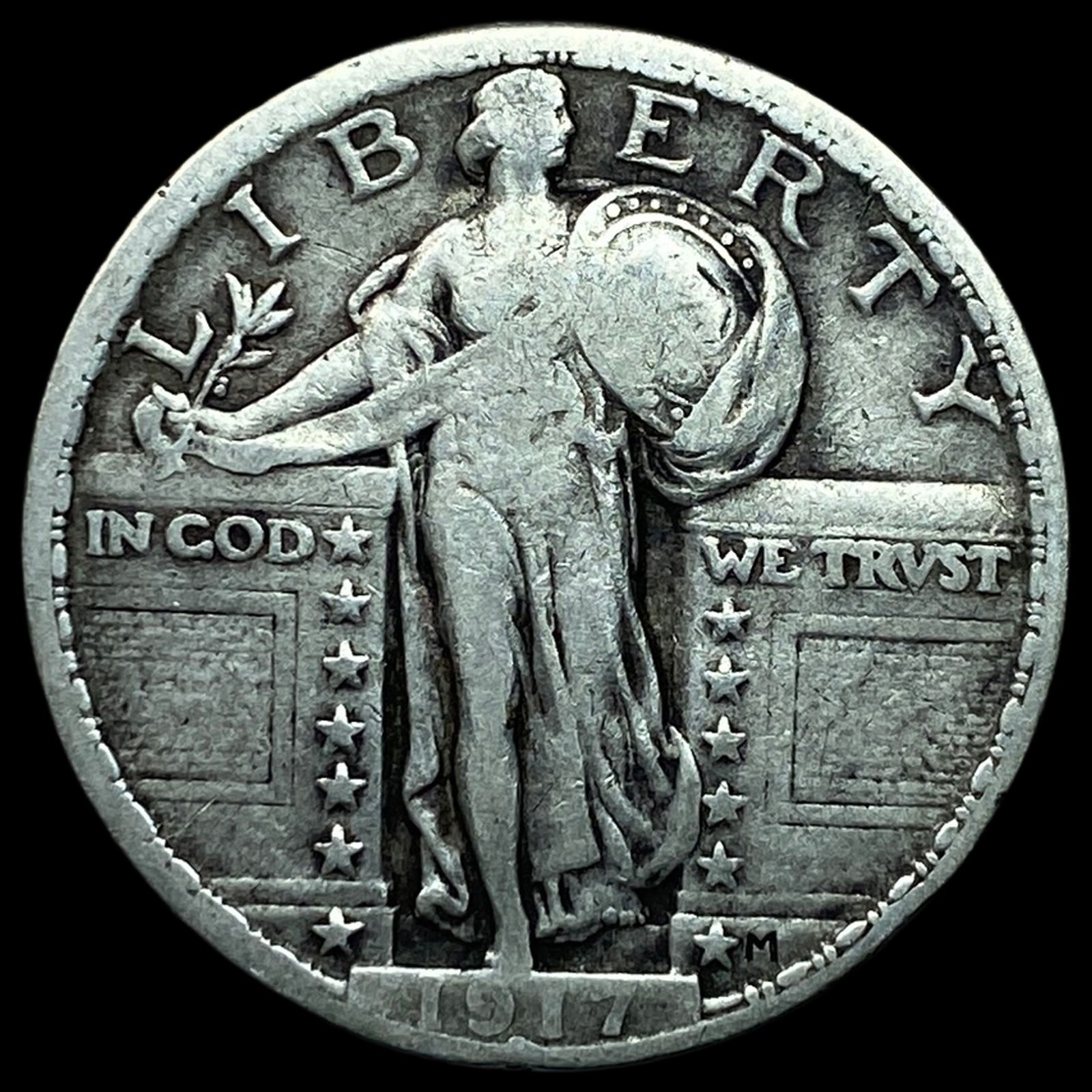1917 Type 2 Standing Liberty Quarter LIGHTLY CIRCULATED: 1917 Type 2 Standing Liberty Quarter LIGHTLY CIRCULATED