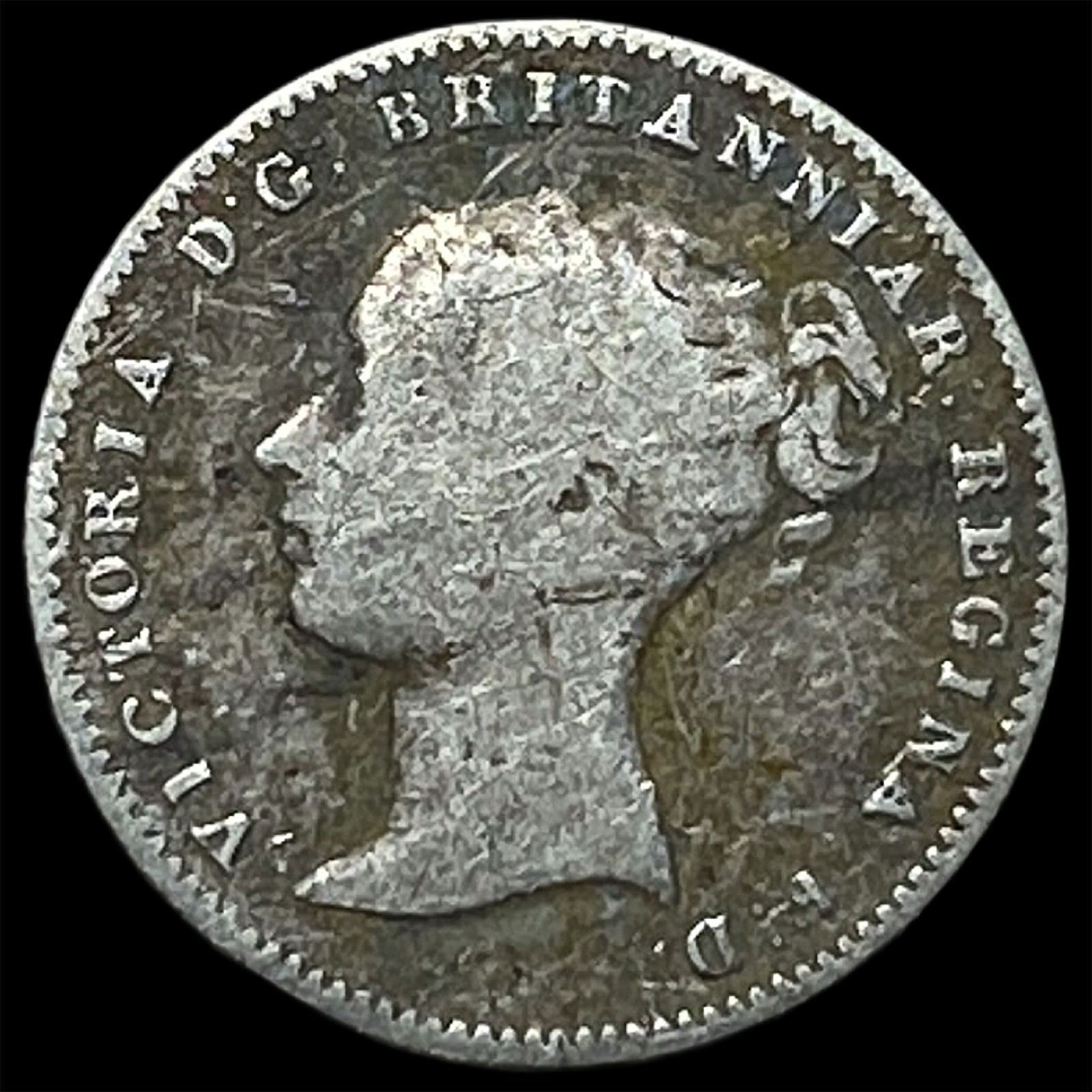 1838 Great Britain Queen Victoria Silver 3 Pence ABOUT UNCIRCULATED: 1838 Great Britain Queen Victoria Silver 3 Pence ABOUT UNCIRCULATED