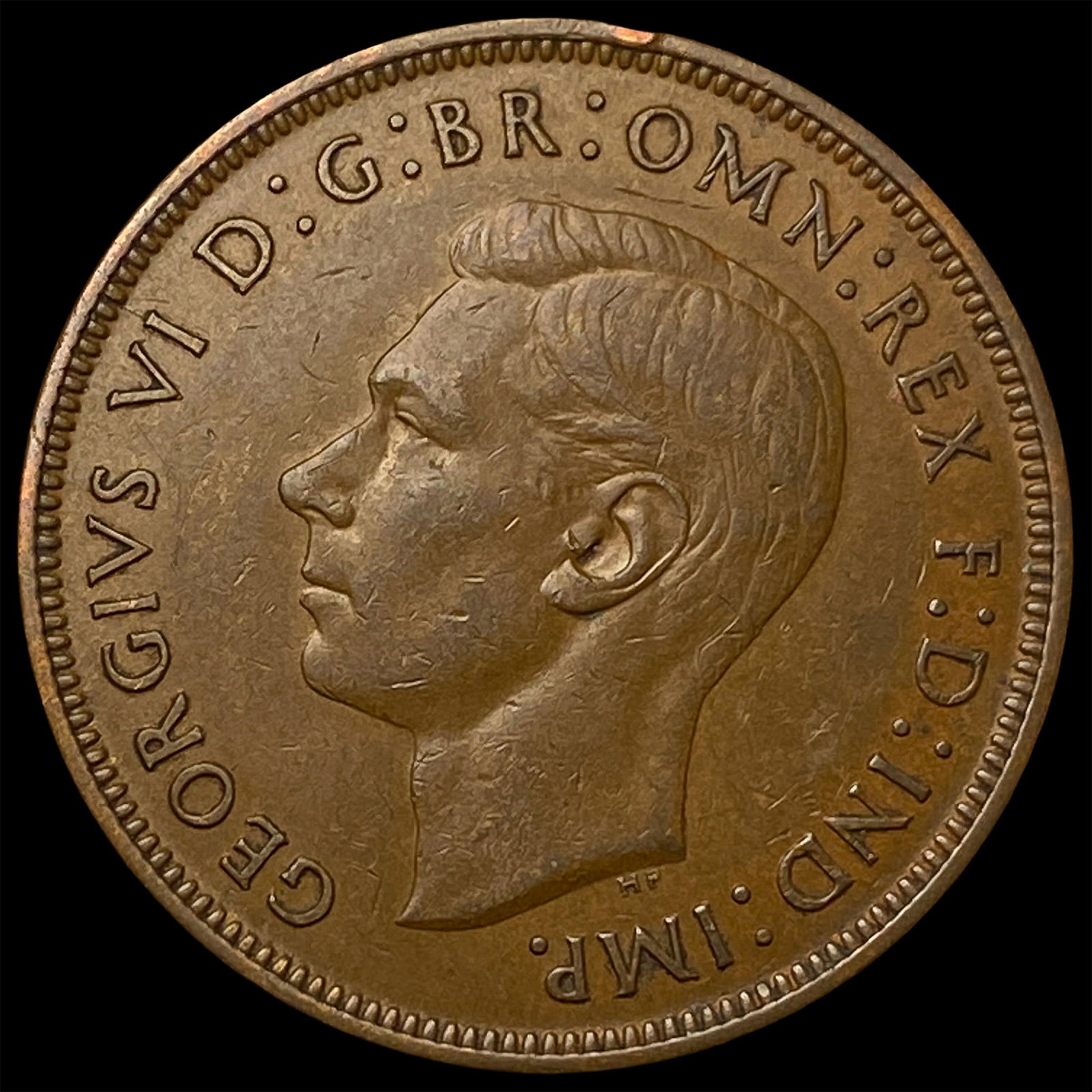 1938 Great Britain George VI Copper Penny CHOICE BU: 1938 Great Britain George VI Copper Penny CHOICE BU
