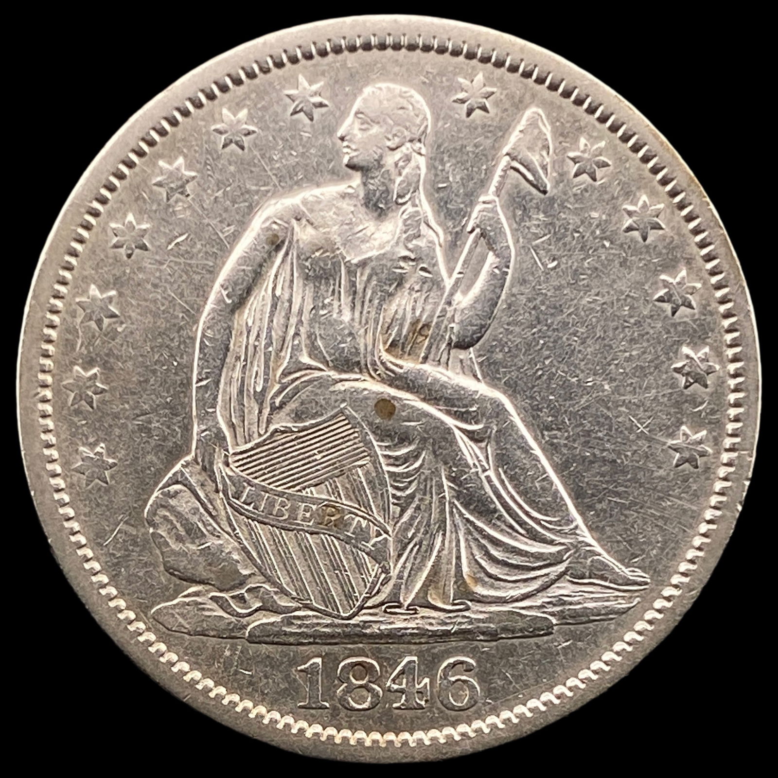 1846-O Seated Liberty Half Dollar NEARLY UNCIRCULATED (1 of 2)