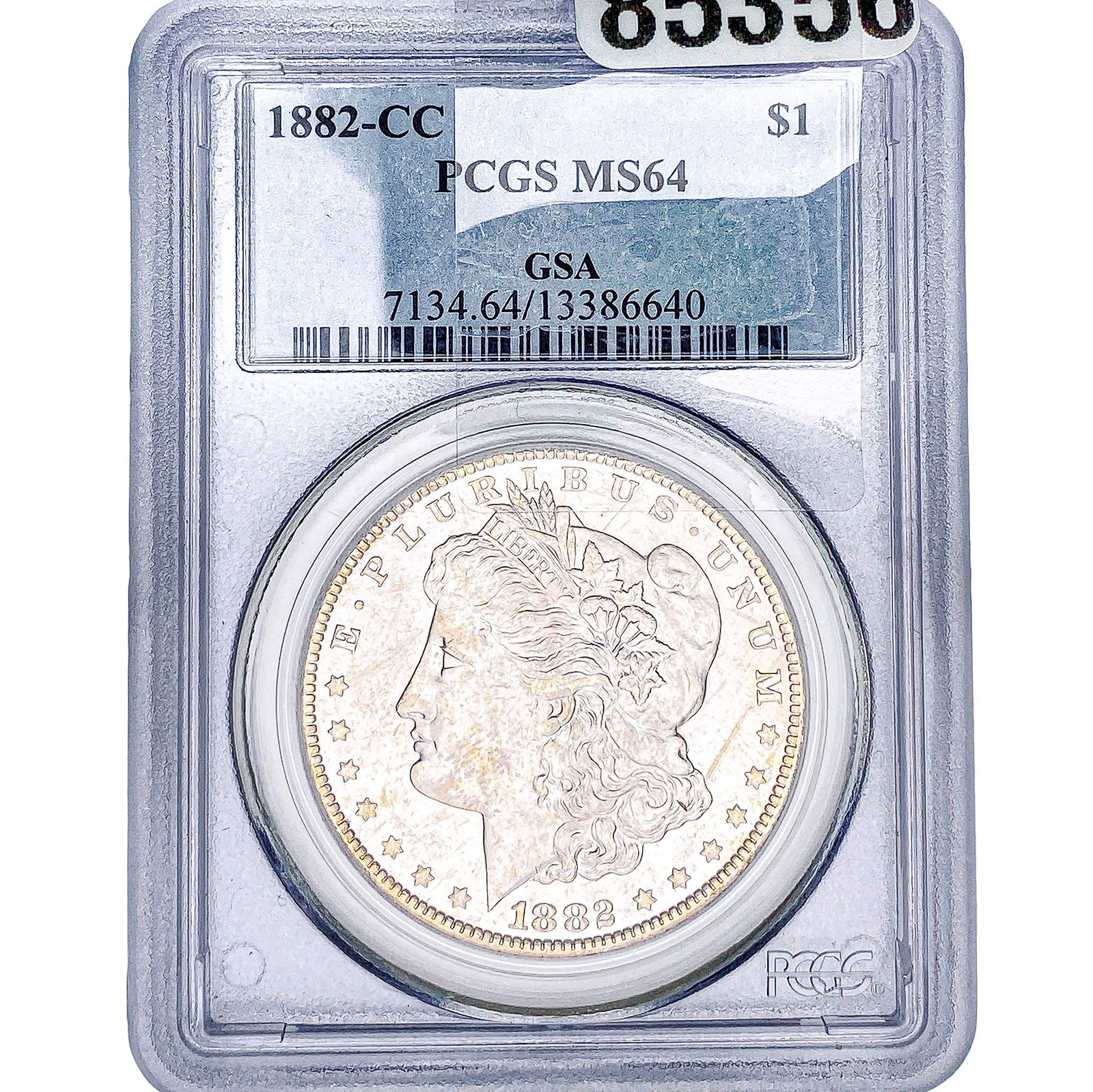 1882-CC Morgan Silver Dollar PCGS MS64: 1882-CC Morgan Silver Dollar PCGS MS64