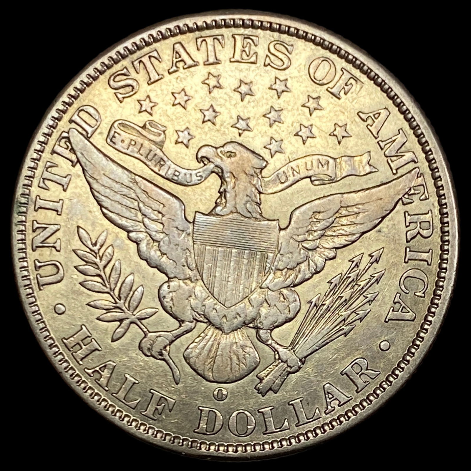 1908-O Silver Barber Half Dollar ABOUT UNCIRCULATED - 2