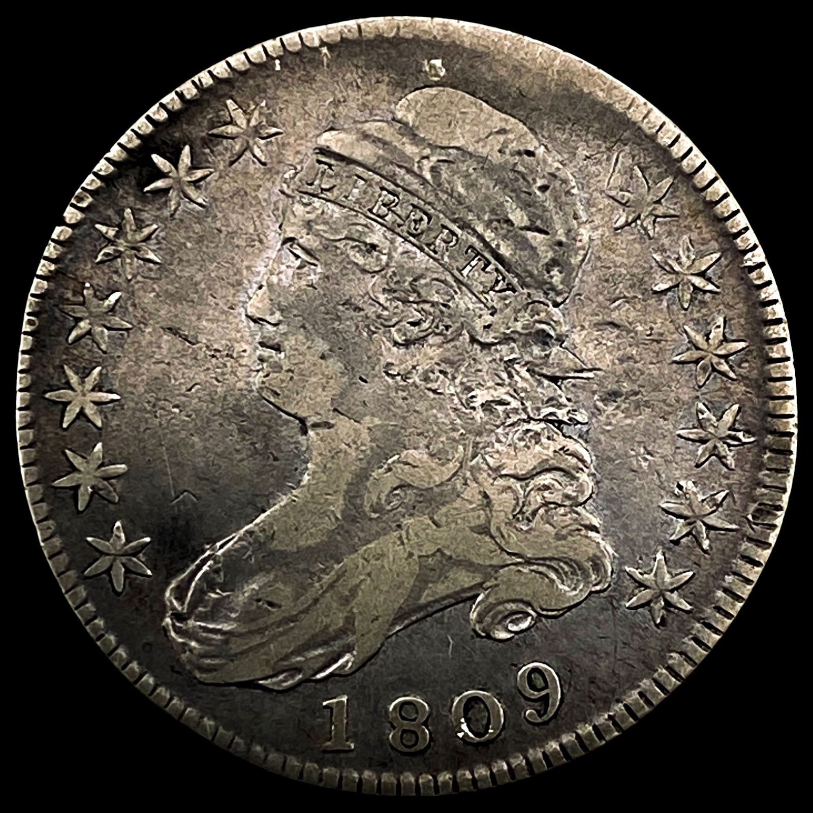 1809 Capped Bust Half Dollar LIGHTLY CIRCULATED (1 of 2)