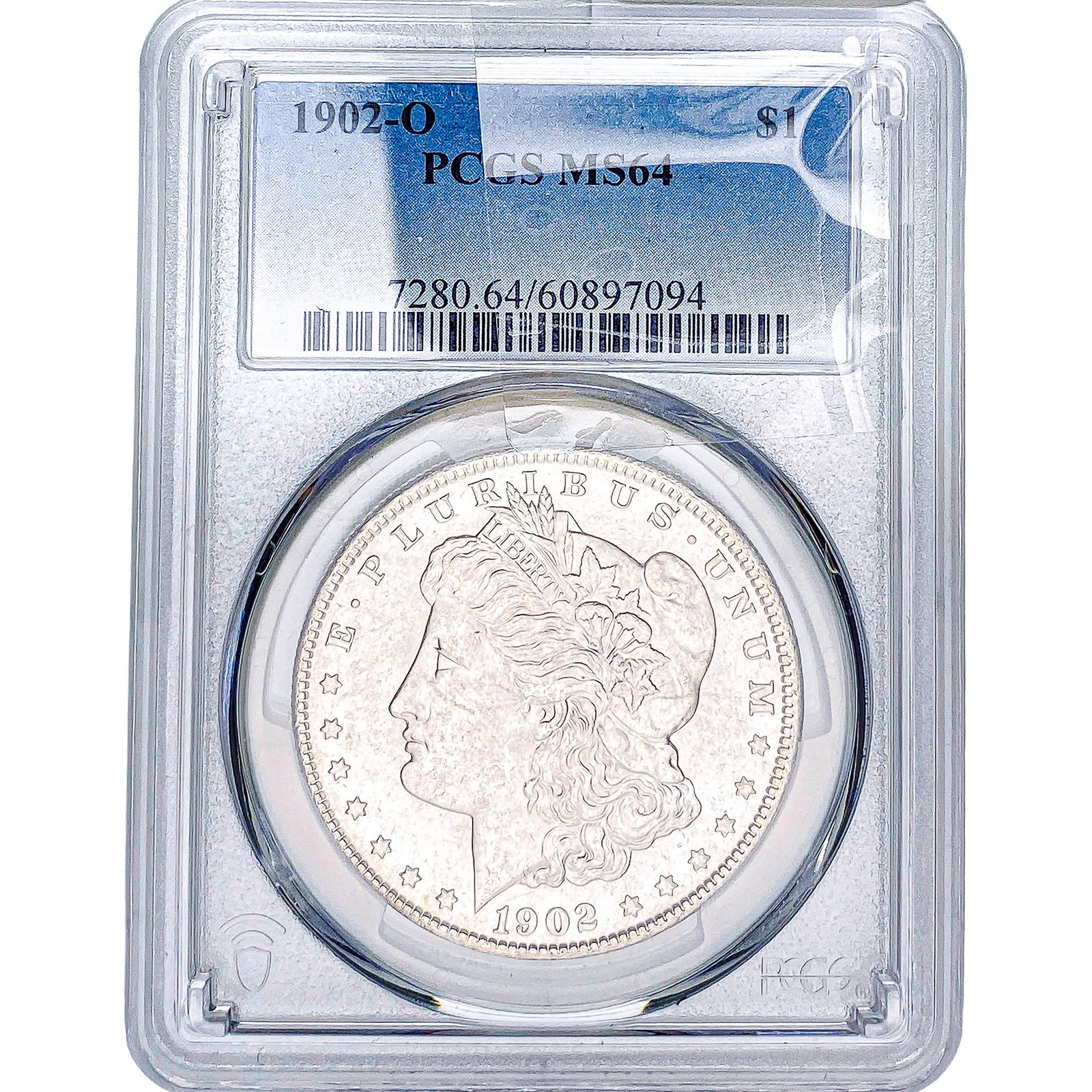 1902-O Morgan Silver Dollar PCGS MS64: 1902-O Morgan Silver Dollar PCGS MS64