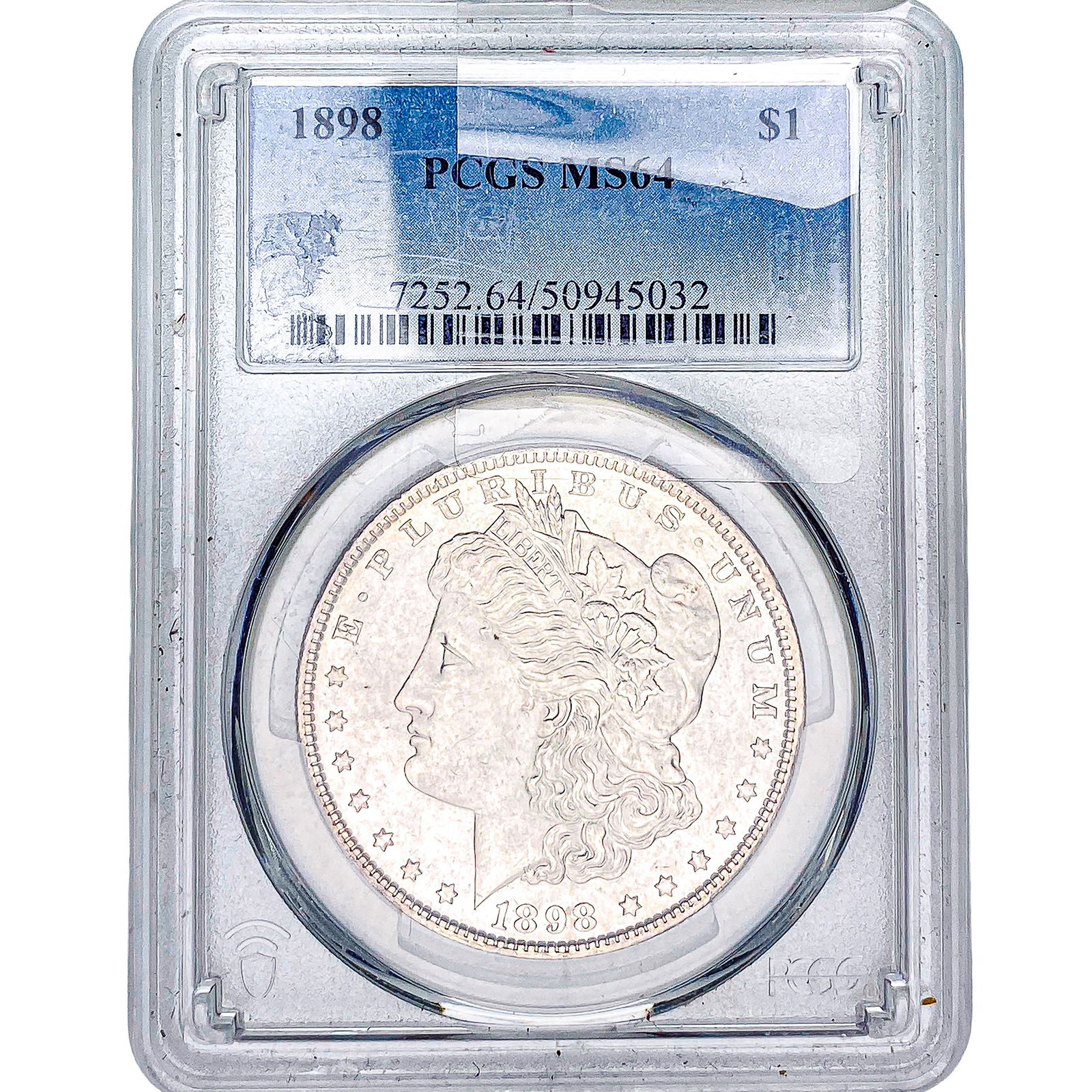 1898 Morgan Silver Dollar PCGS MS64: 1898 Morgan Silver Dollar PCGS MS64