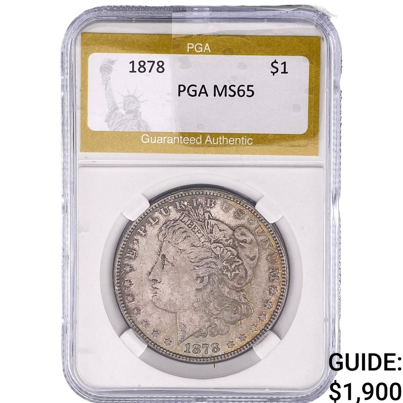 1878 Morgan Silver Dollar PGA MS65: 1878 Morgan Silver Dollar PGA MS65