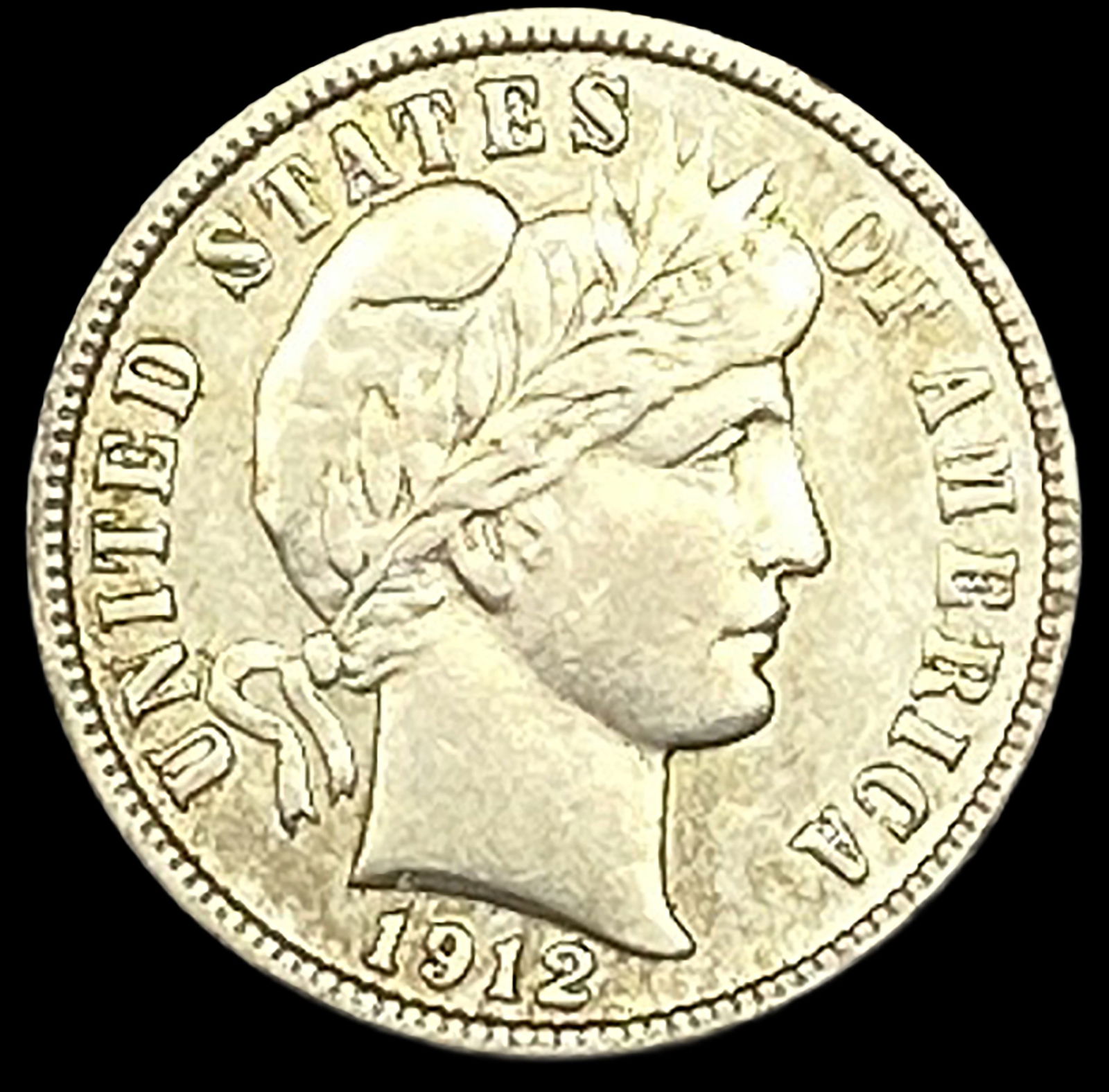 1912-D Silver Barber Dime CLOSELY UNCIRCULATED: 1912-D Silver Barber Dime CLOSELY UNCIRCULATED