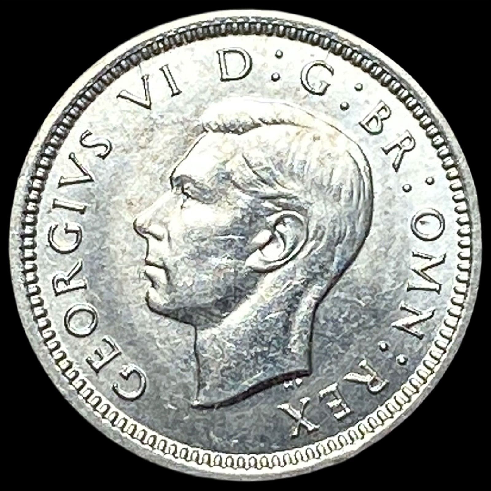 1943 Great Britain George VI Silver 3 Pence UNCIRCULATED: 1943 Great Britain George VI Silver 3 Pence UNCIRCULATED